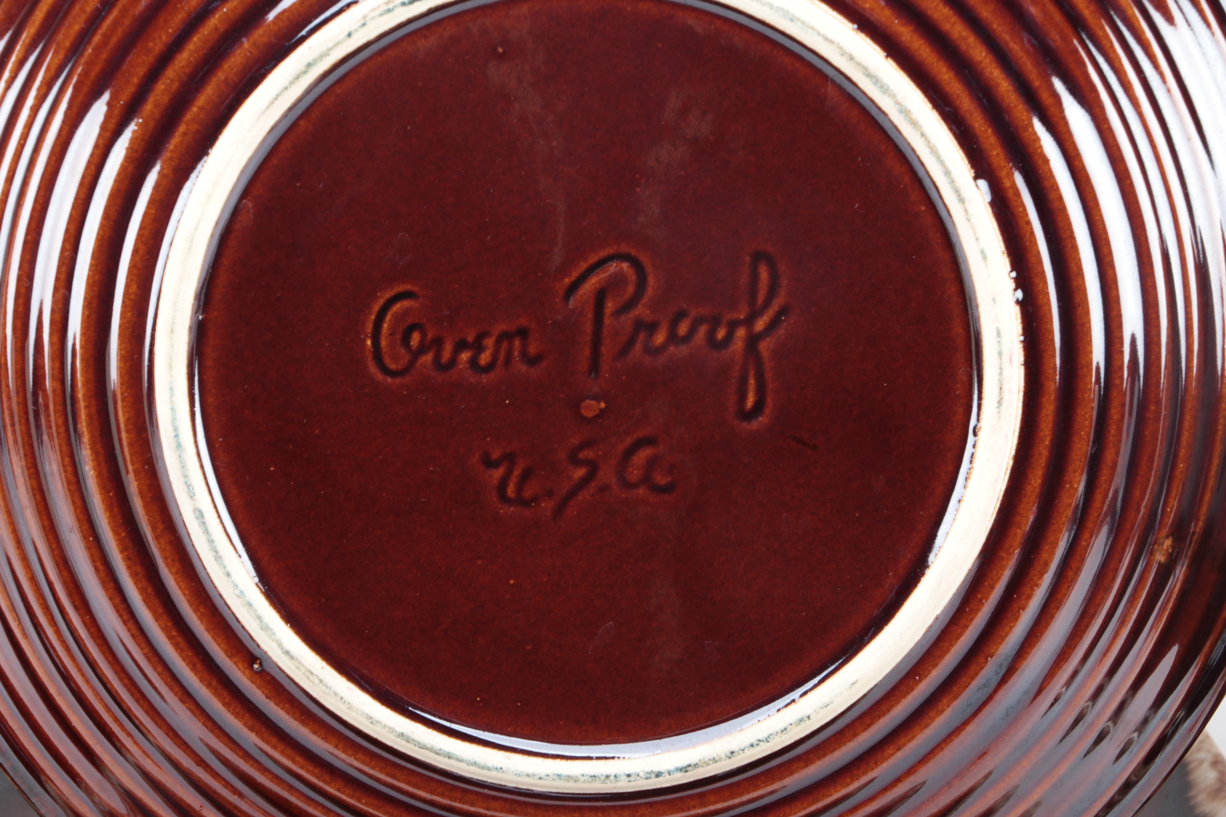 Hull and Other Brown Drip Glazed Dinnerware and Serving Pieces