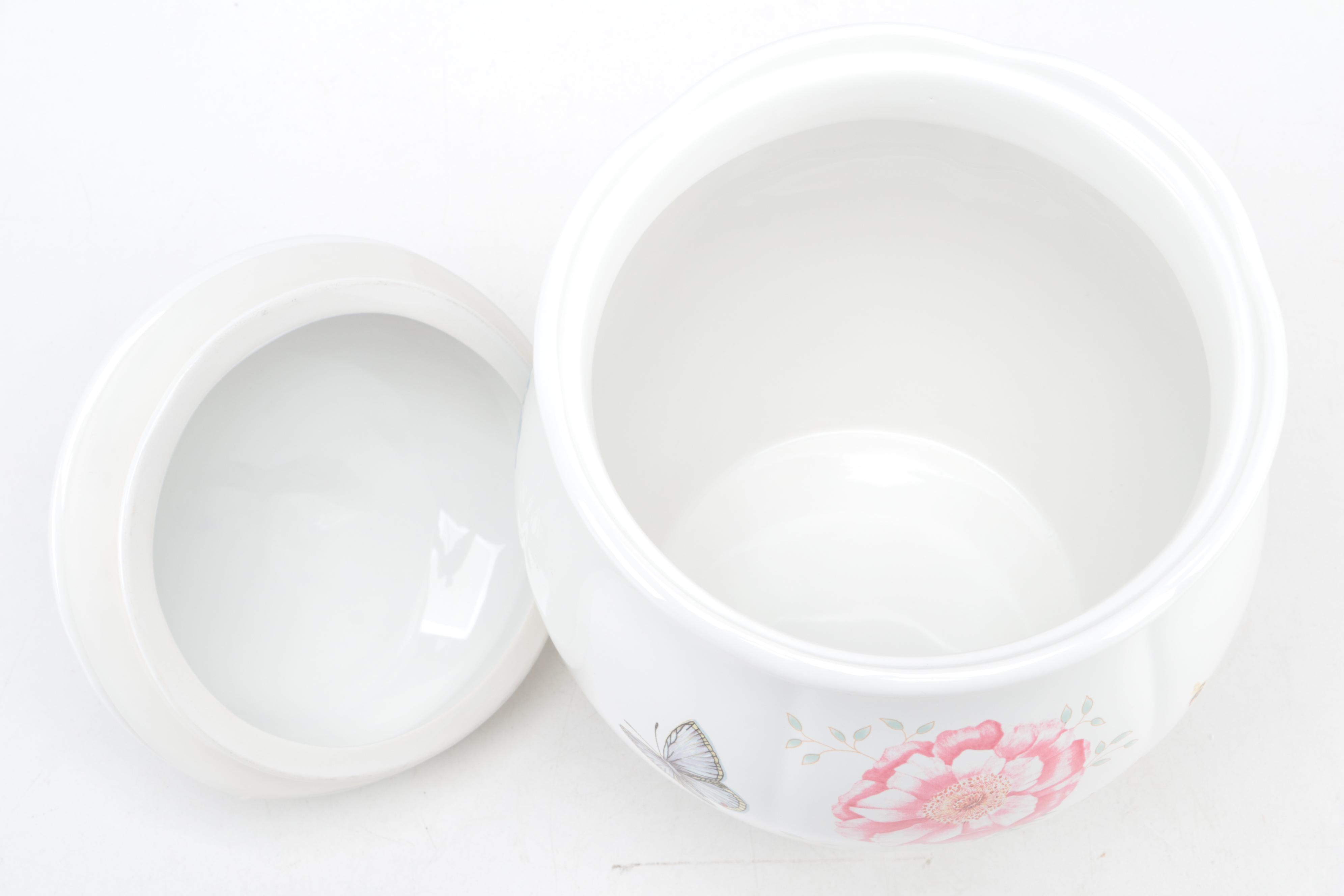 Louise Le Luyer for Lenox "Butterfly Meadow" Bone China Cookie Jar
