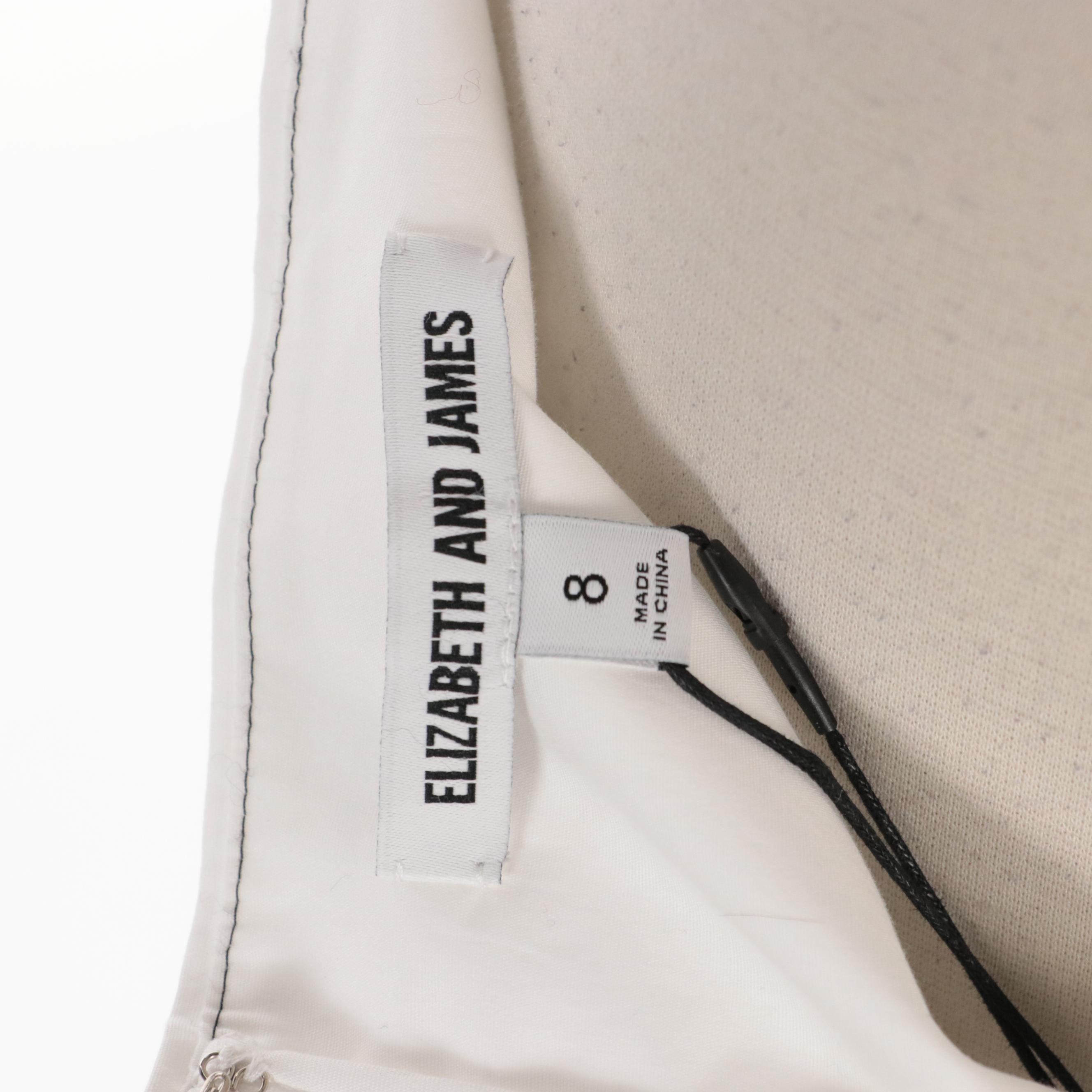 Elizabeth and James White Cotton Maxi Shirley Skirt, New with Tag