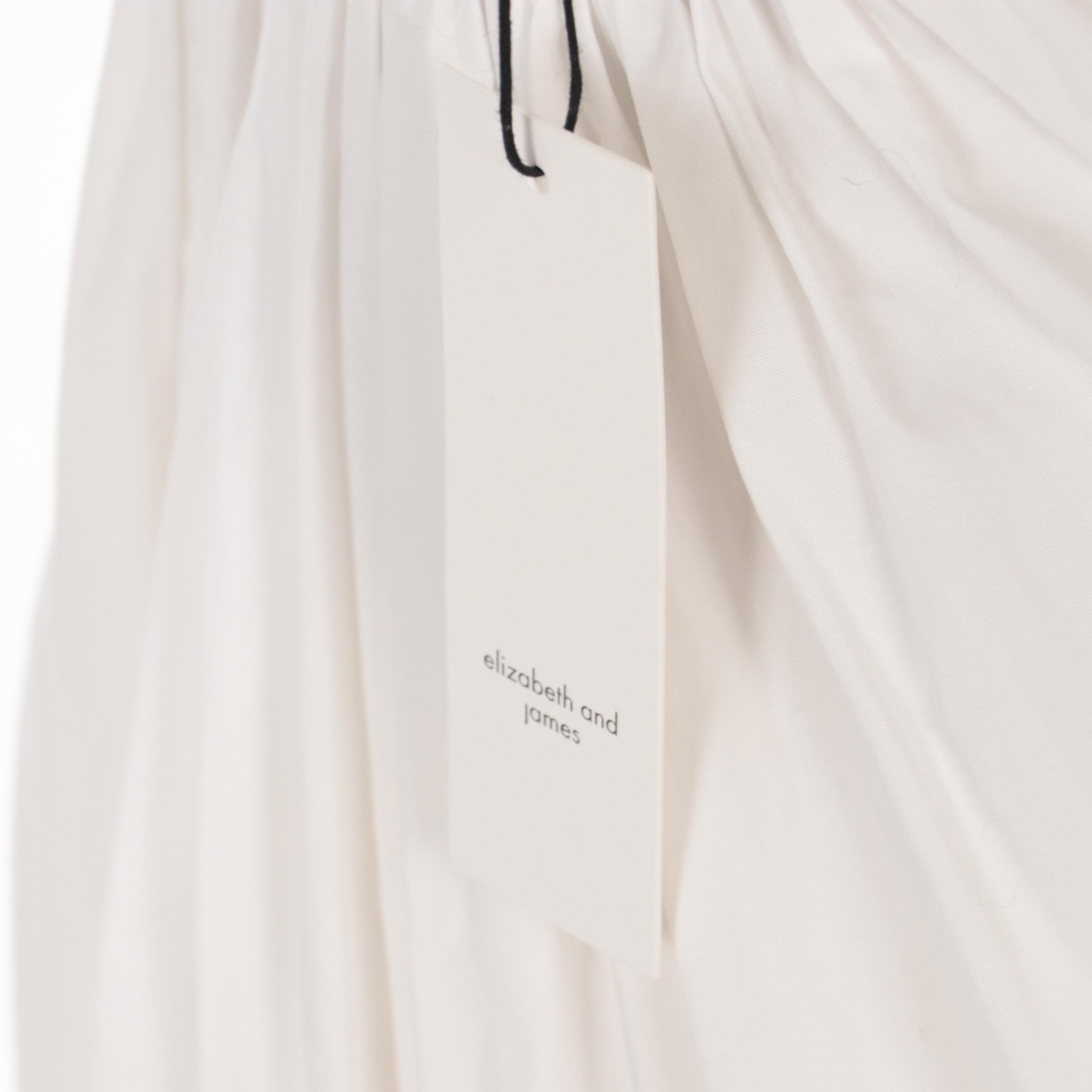 Elizabeth and James White Cotton Maxi Shirley Skirt, New with Tag