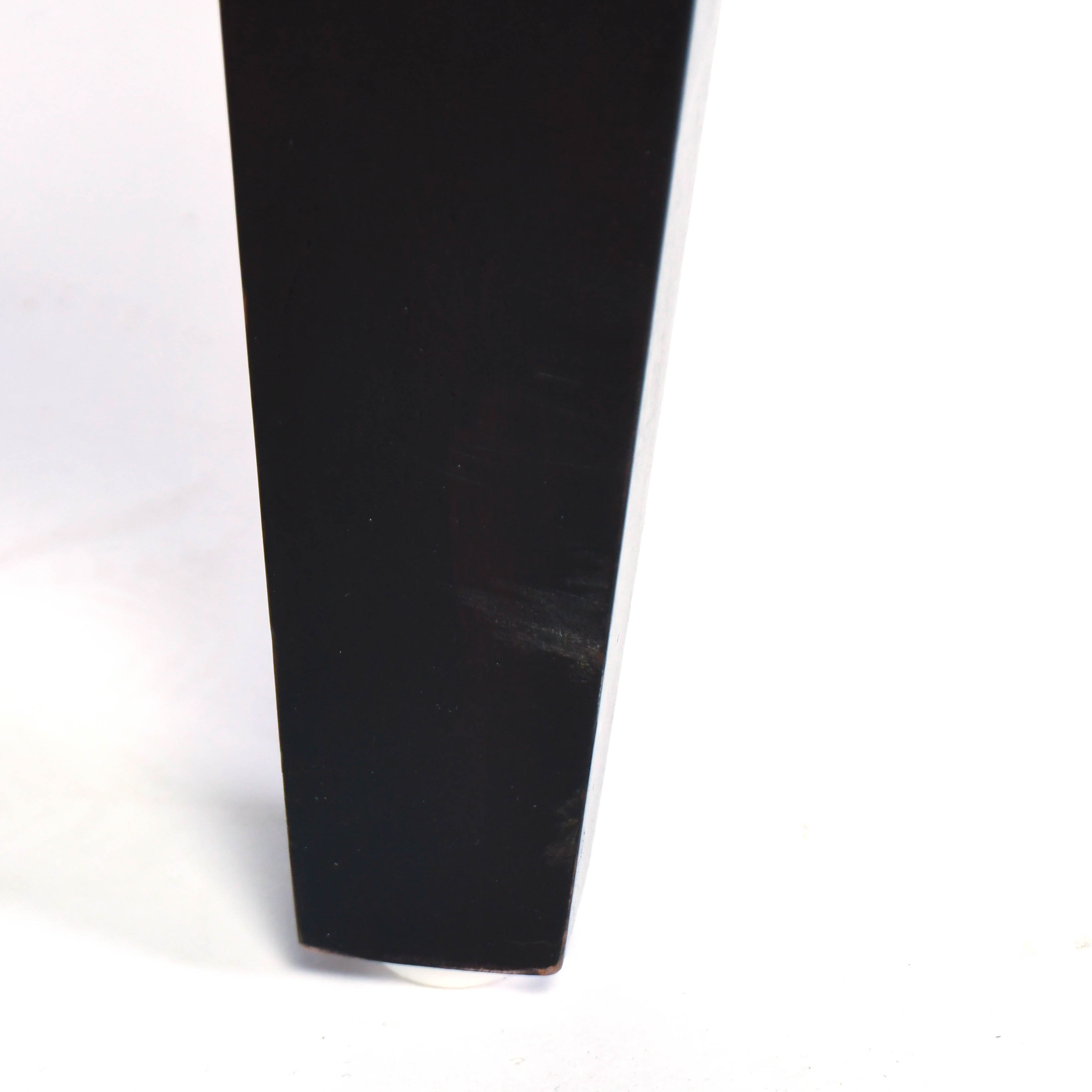 Lift Top Button Tufted Vinyl Storage Ottoman