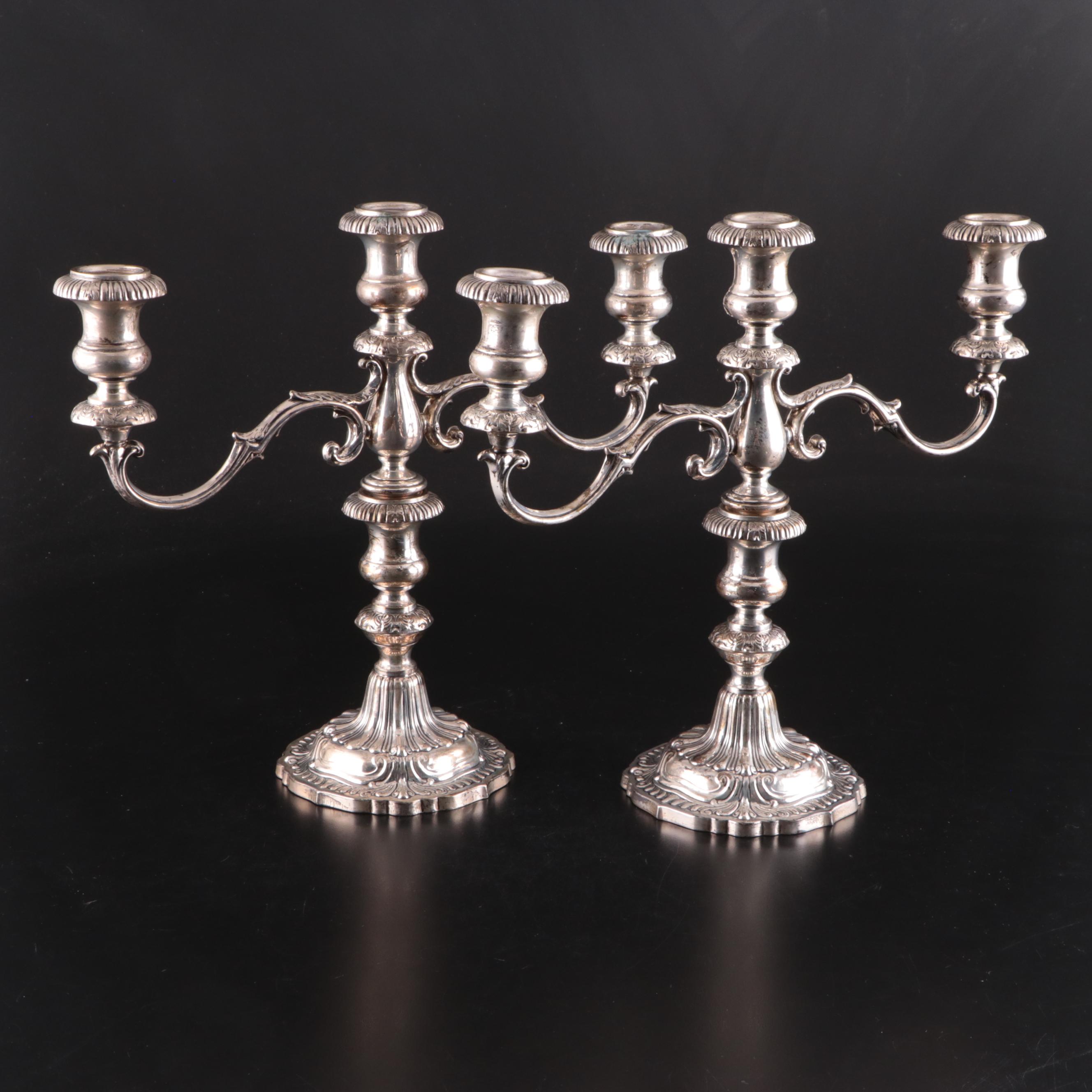 Fisher Silversmiths "Victoria" Sterling Silver Candelabras
