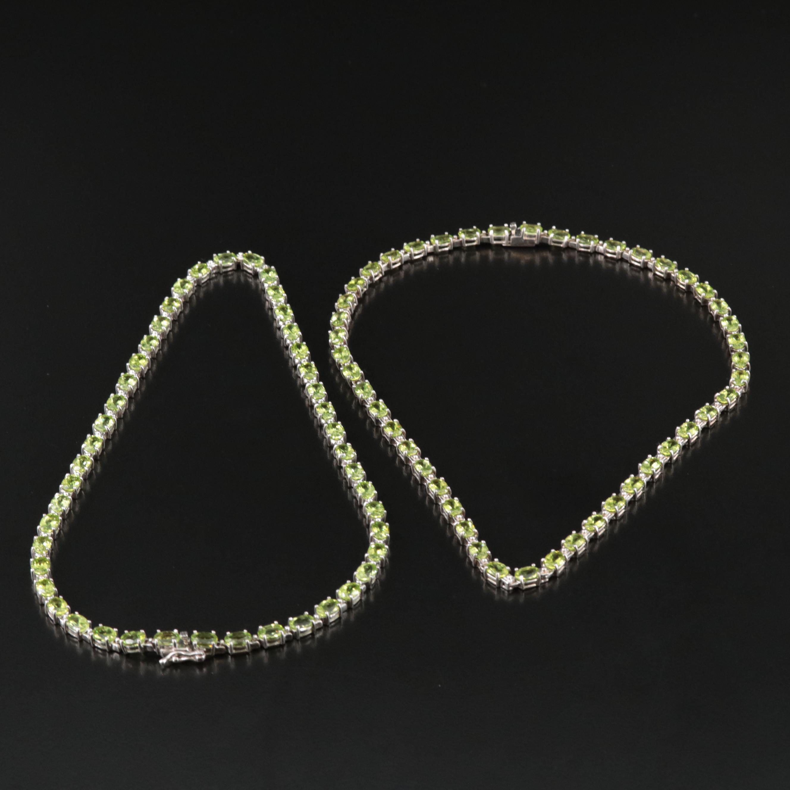 Sterling Peridot Necklaces