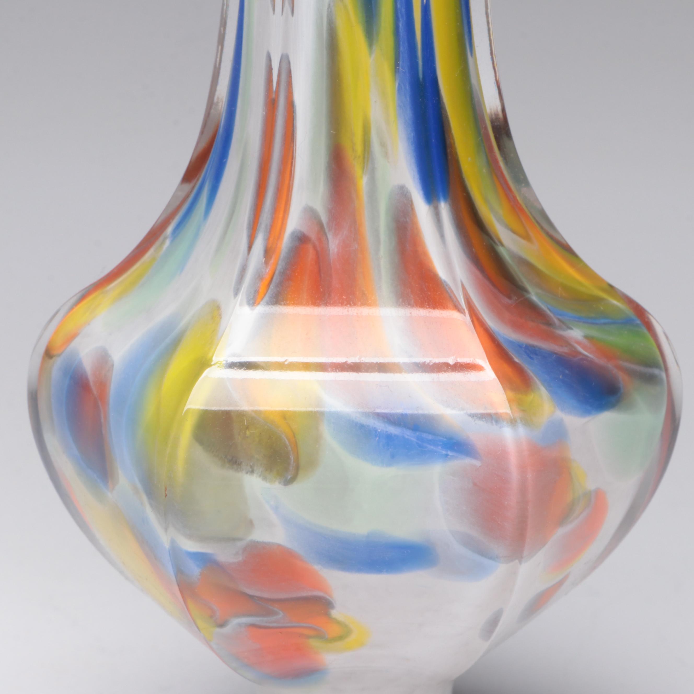 Italian Murano Art Glass Vase and Swan Figurine