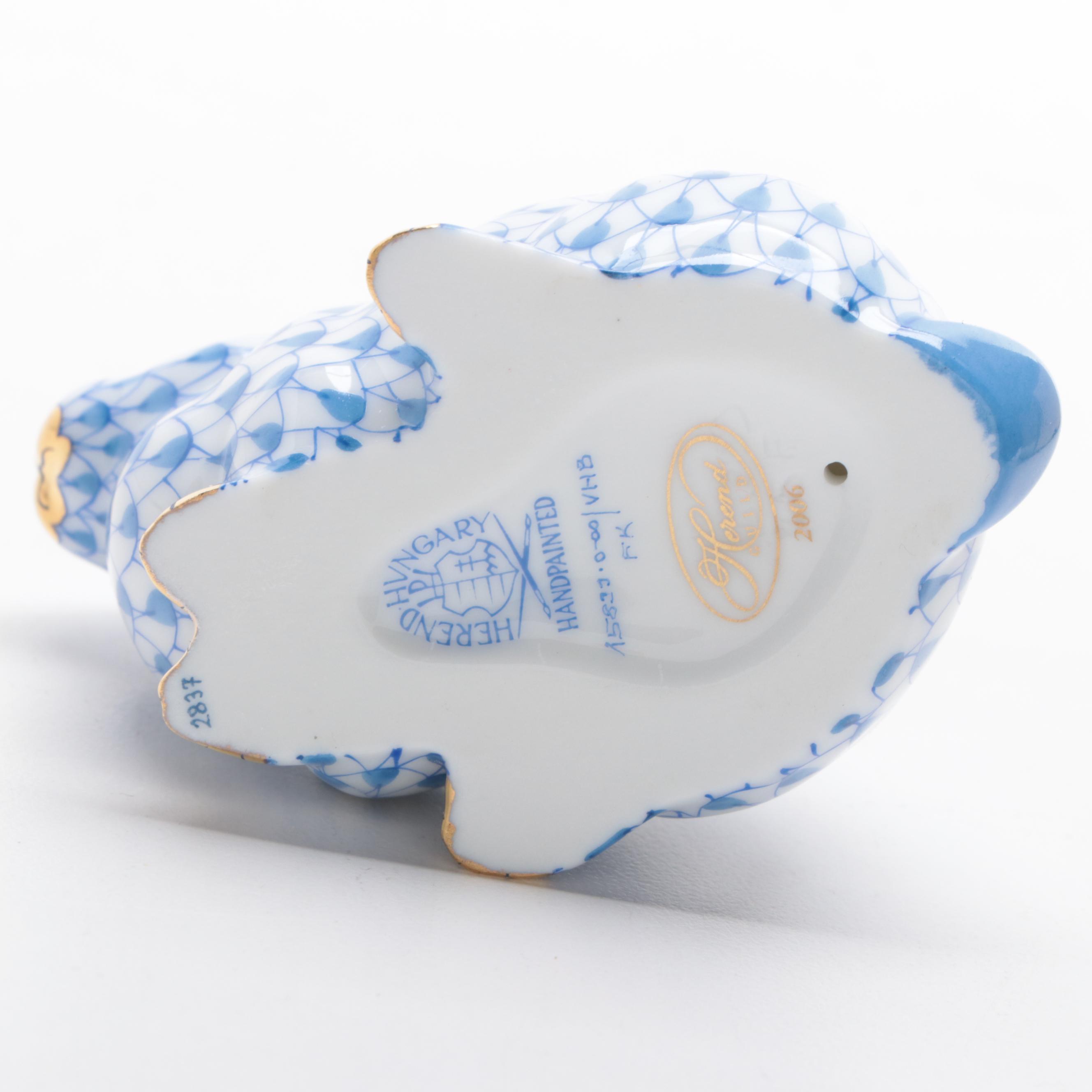 Herend Porcelain Rabbit Figurine