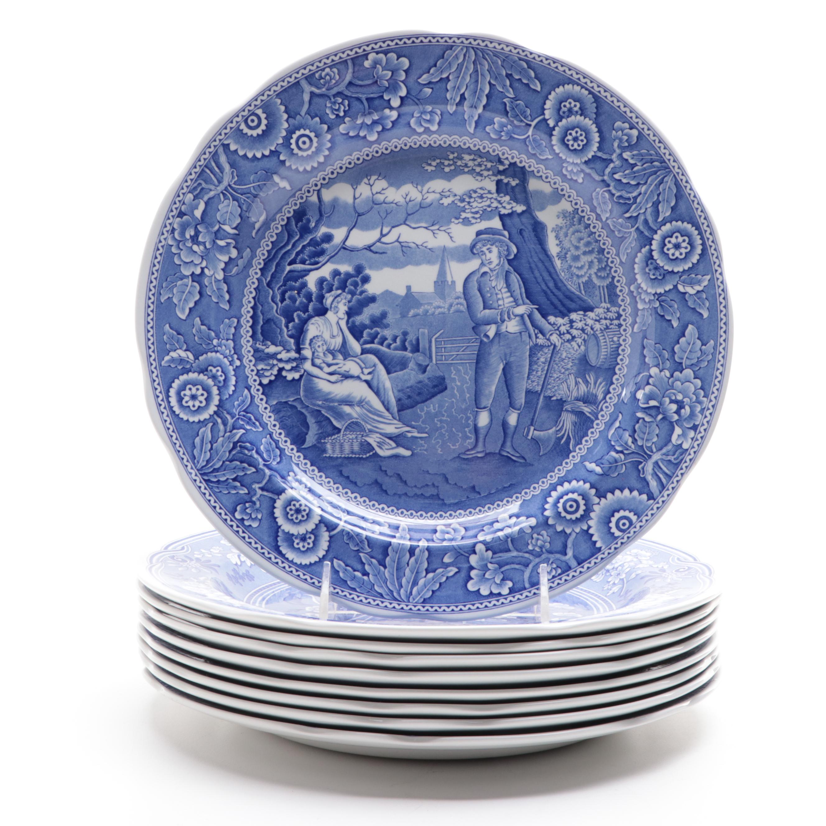 Spode "The Blue Room Collection" Ceramic Dinner Plates