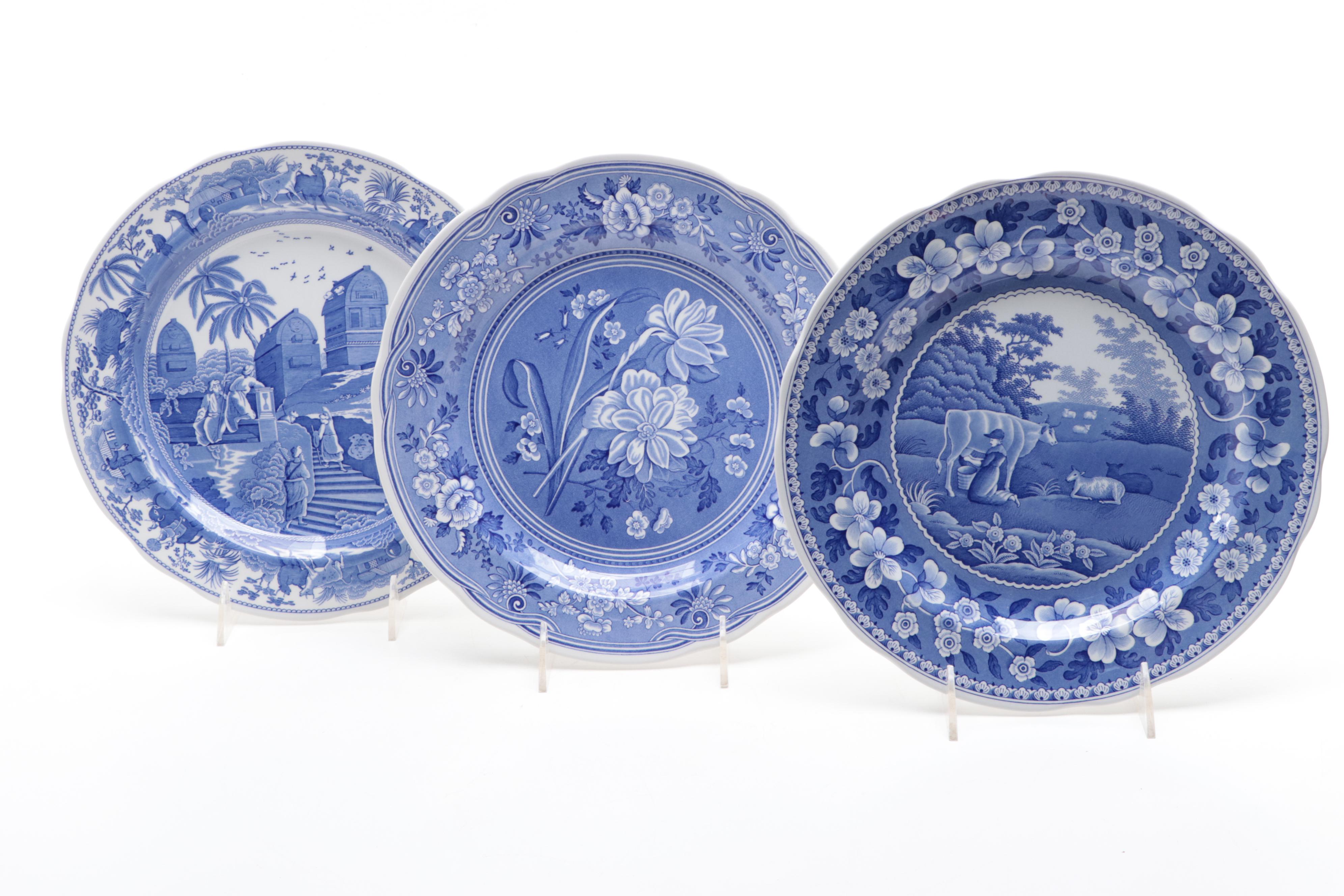 Spode "The Blue Room Collection" Ceramic Dinner Plates
