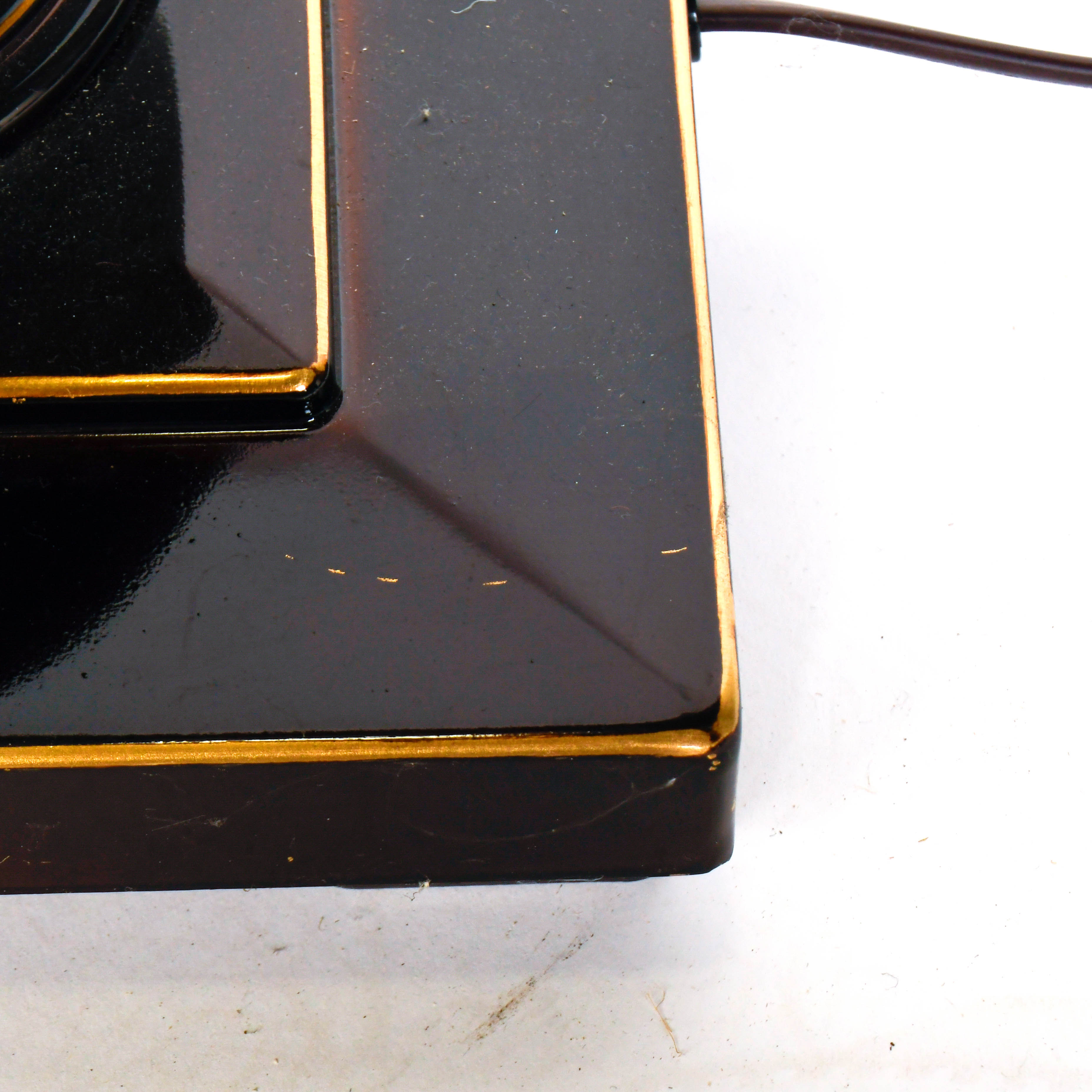 Contemporary "Oakleigh" High Gloss and Gilt Metal Floor Lamp