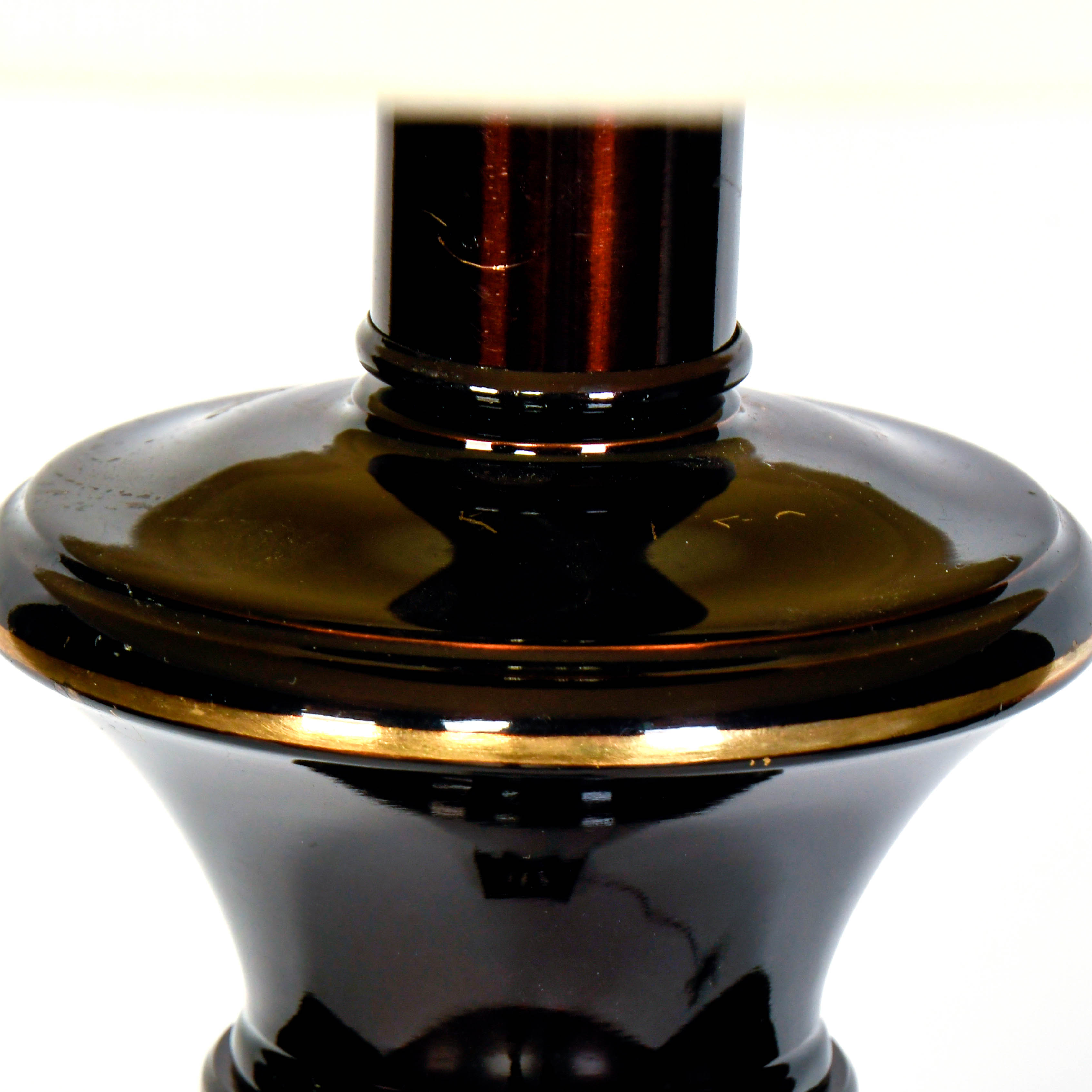 Contemporary "Oakleigh" High Gloss and Gilt Metal Floor Lamp