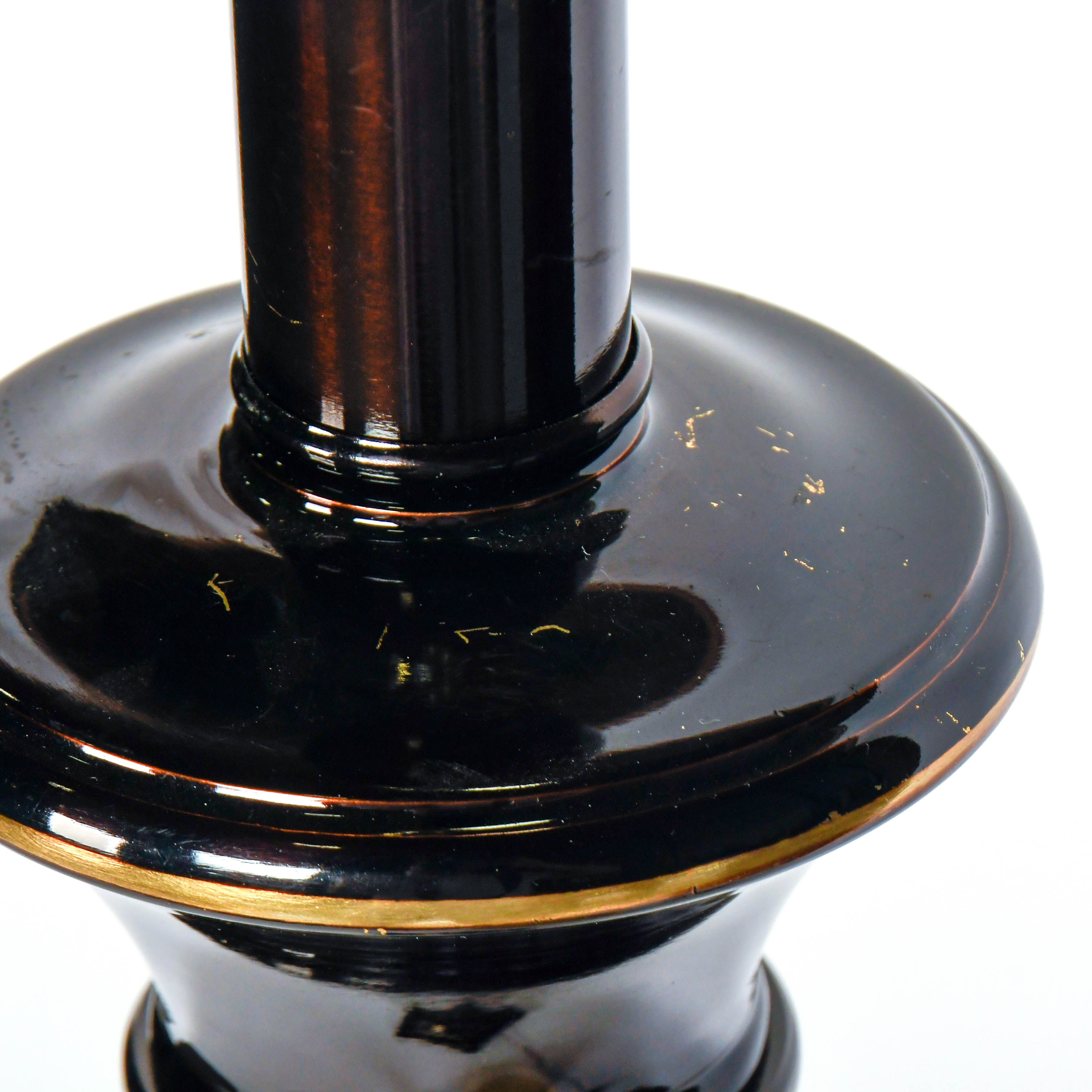 Contemporary "Oakleigh" High Gloss and Gilt Metal Floor Lamp