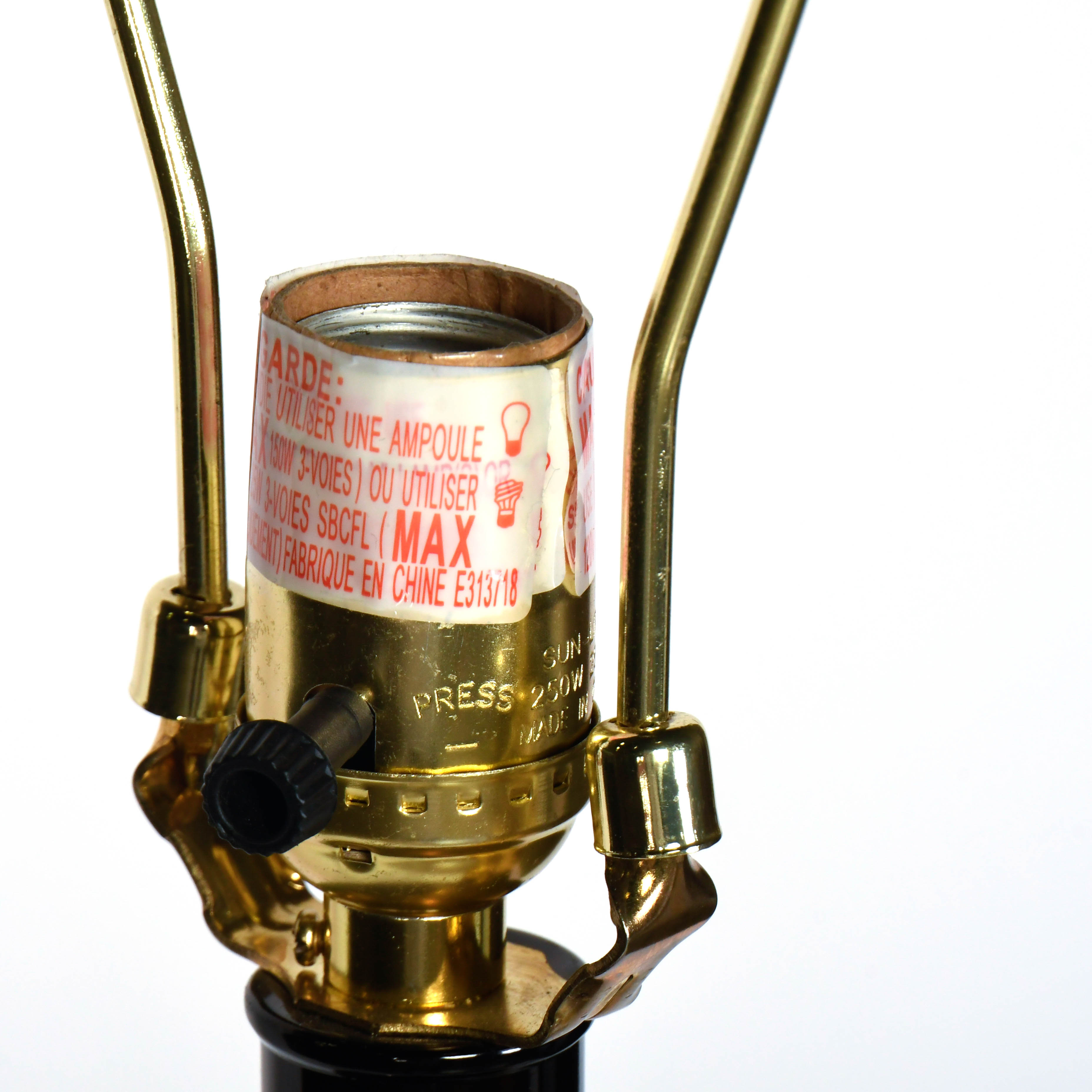 Contemporary "Oakleigh" High Gloss and Gilt Metal Floor Lamp