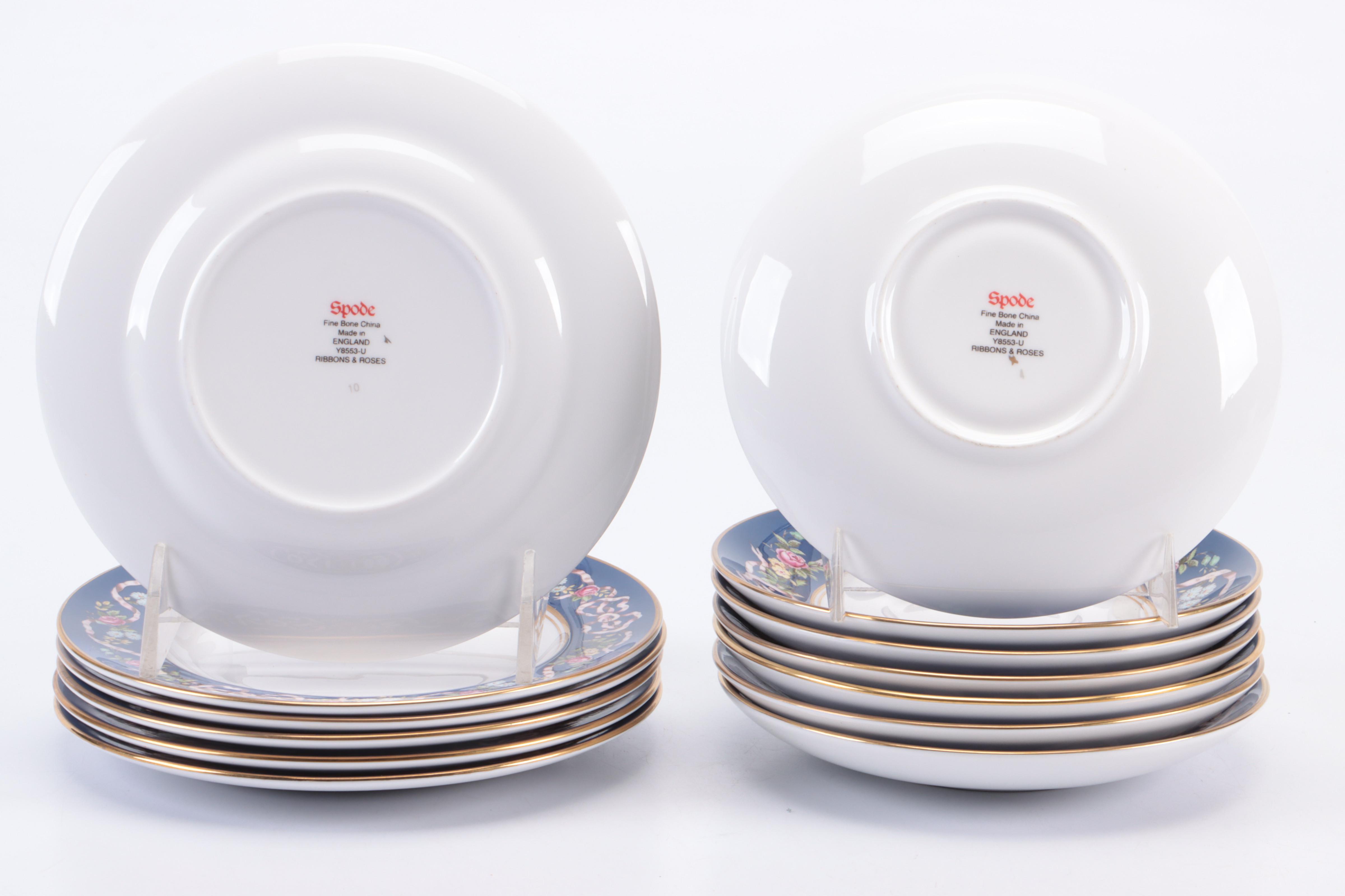 Spode Bone China "Ribbons and Roses" Dinnerware, 1989-1998