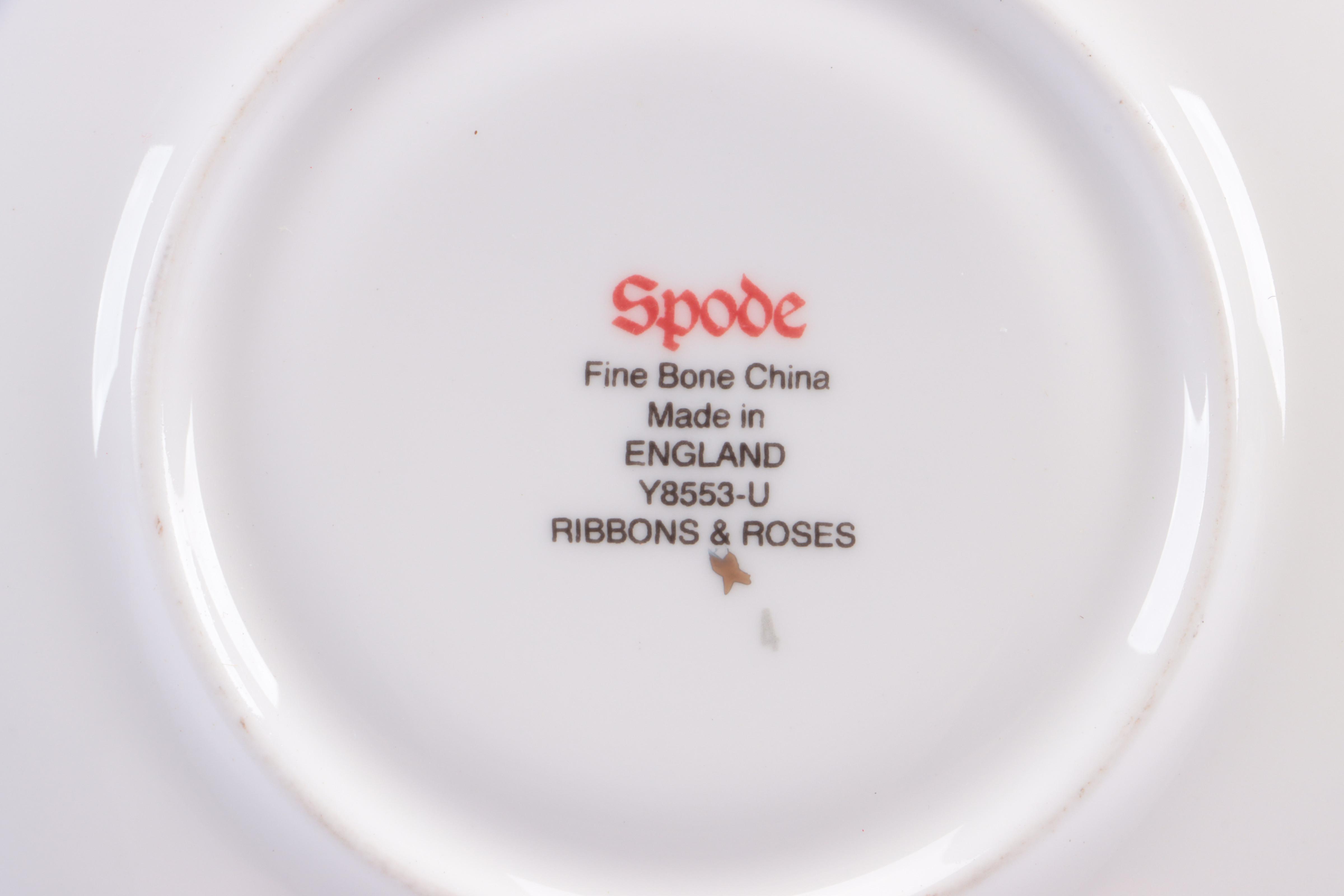 Spode Bone China "Ribbons and Roses" Dinnerware, 1989-1998