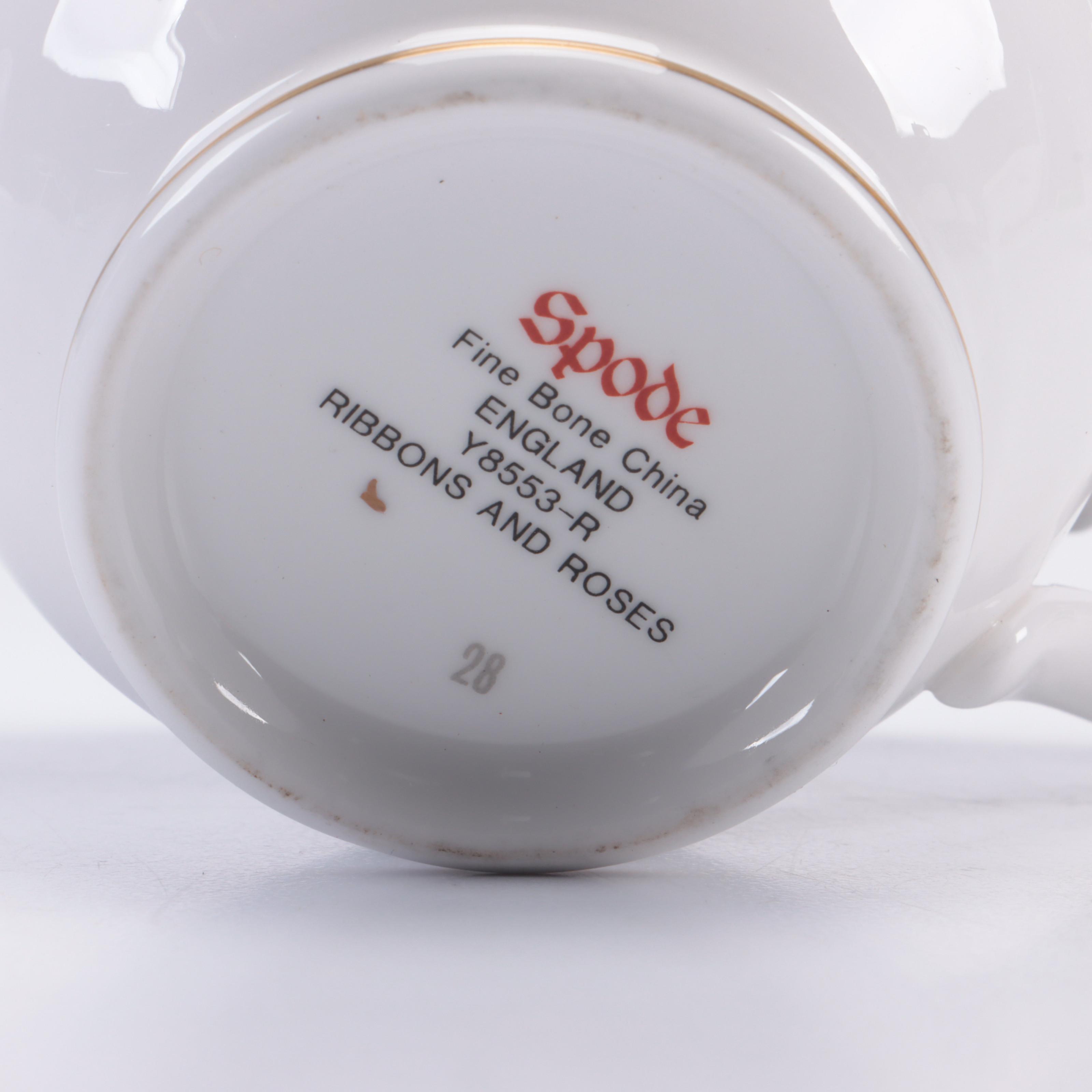 Spode Bone China "Ribbons and Roses" Dinnerware, 1989-1998