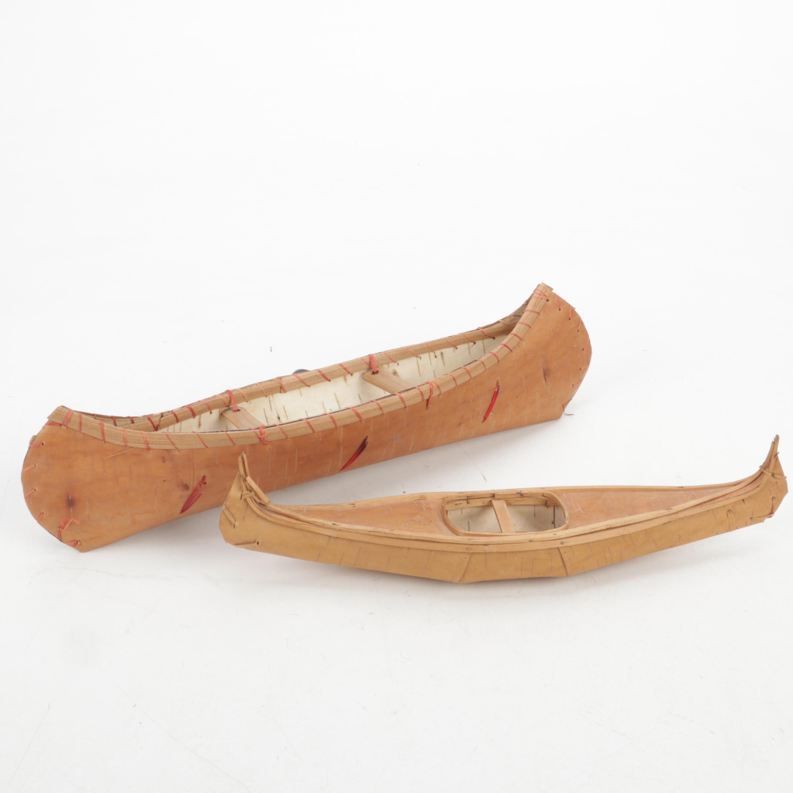 Native American Birch Bark Canoes, Hand-Crafted Drum, Seminole Dolls, More