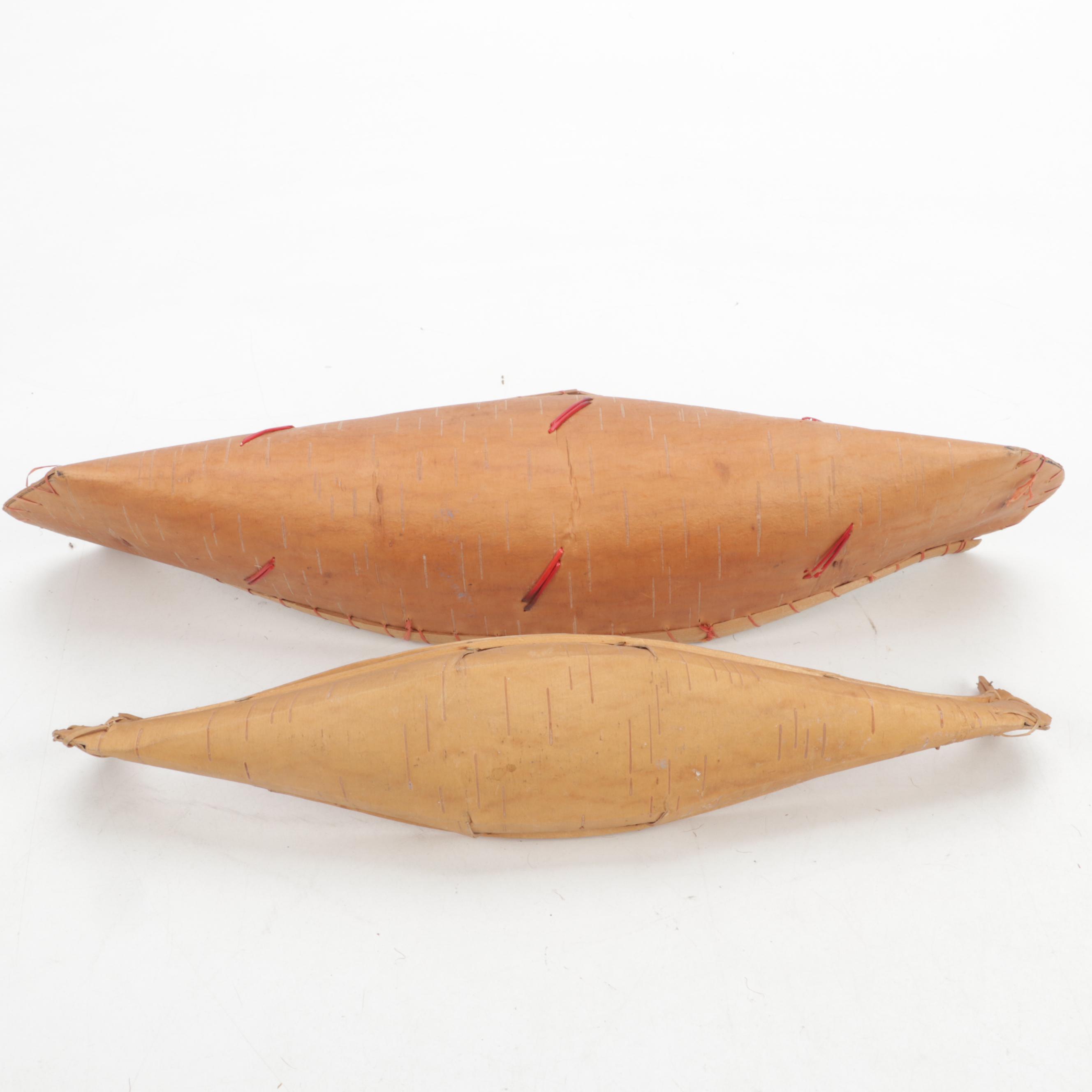 Native American Birch Bark Canoes, Hand-Crafted Drum, Seminole Dolls, More