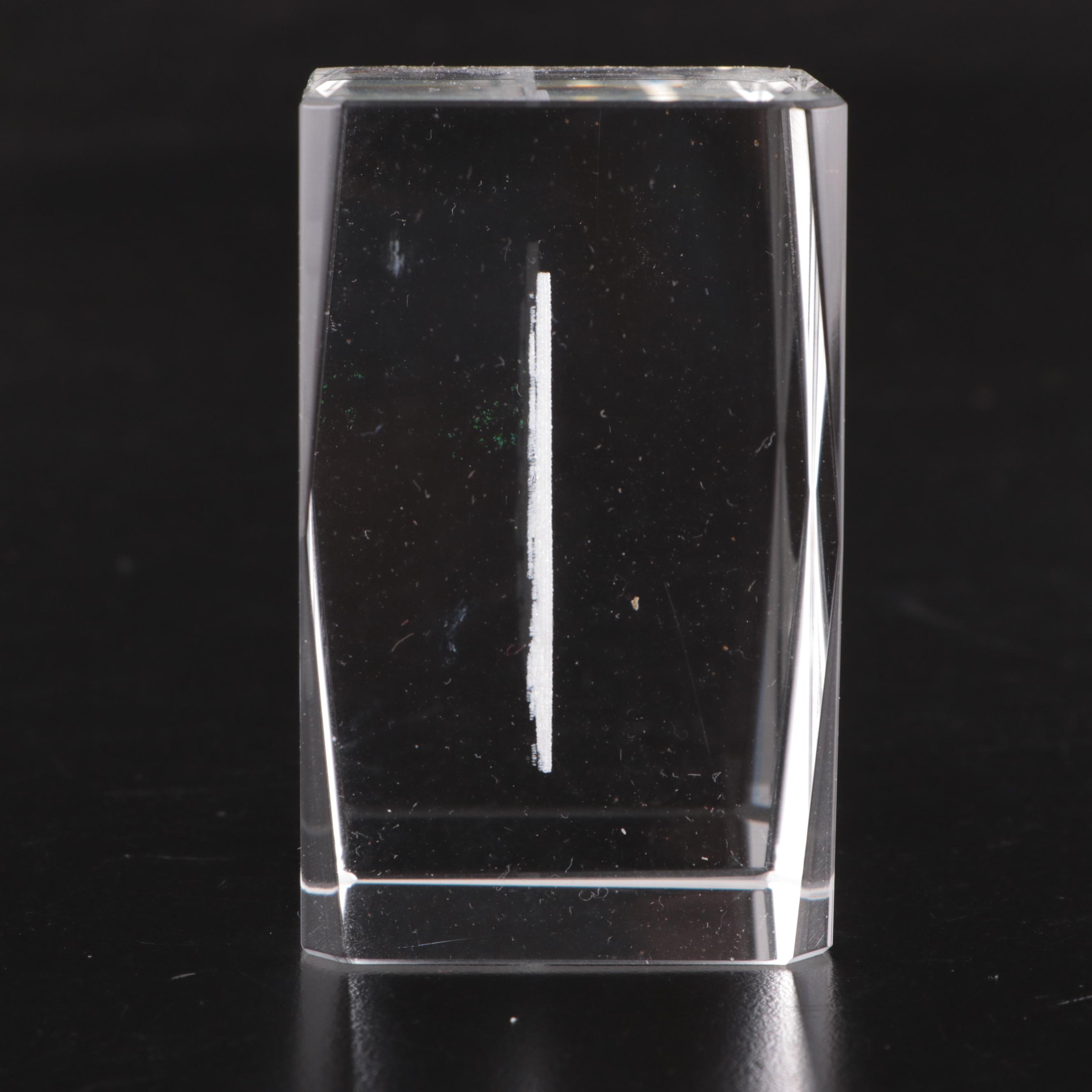 Laser Etched Glass Mary and Jesus Paperweights