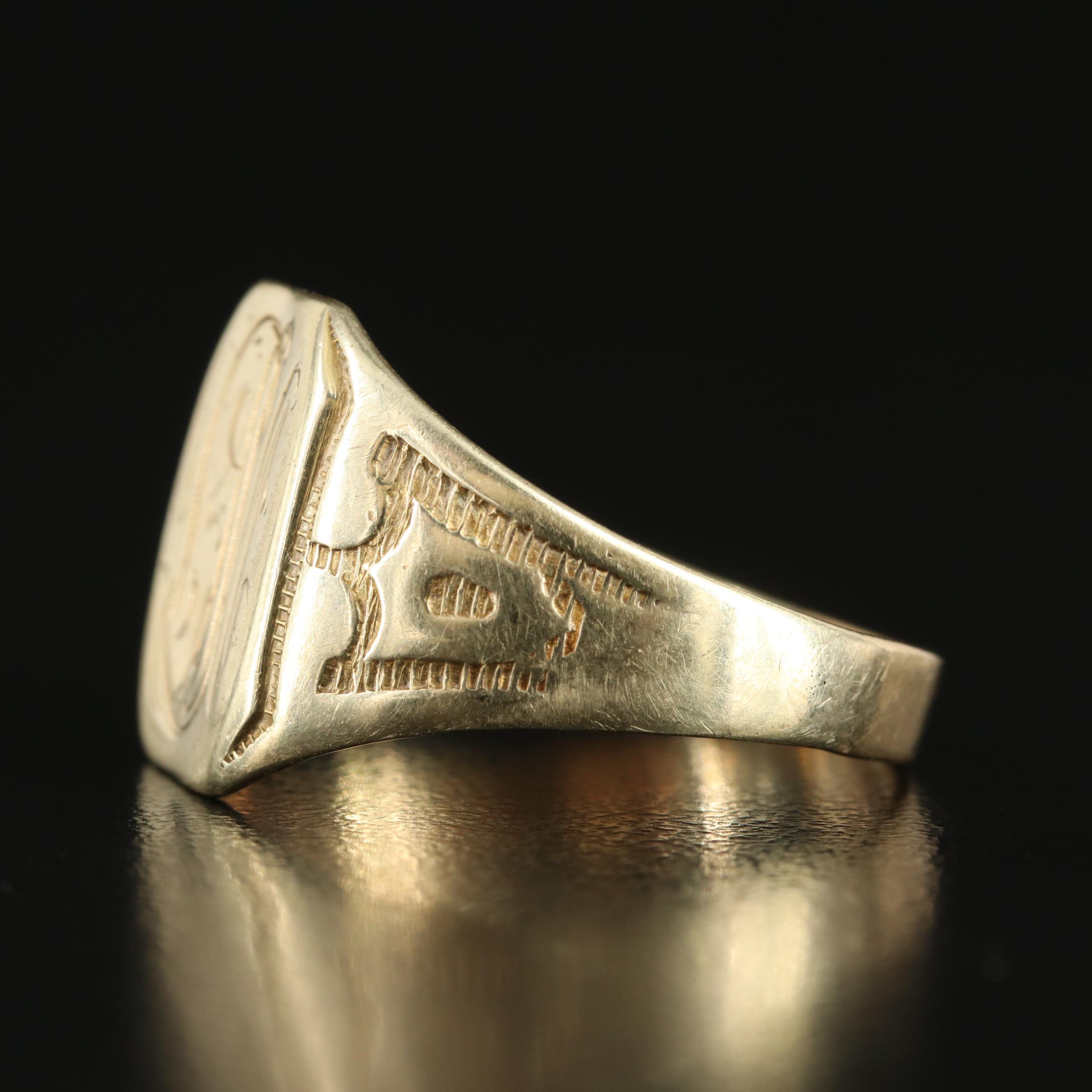 Vintage 14K Signet Ring