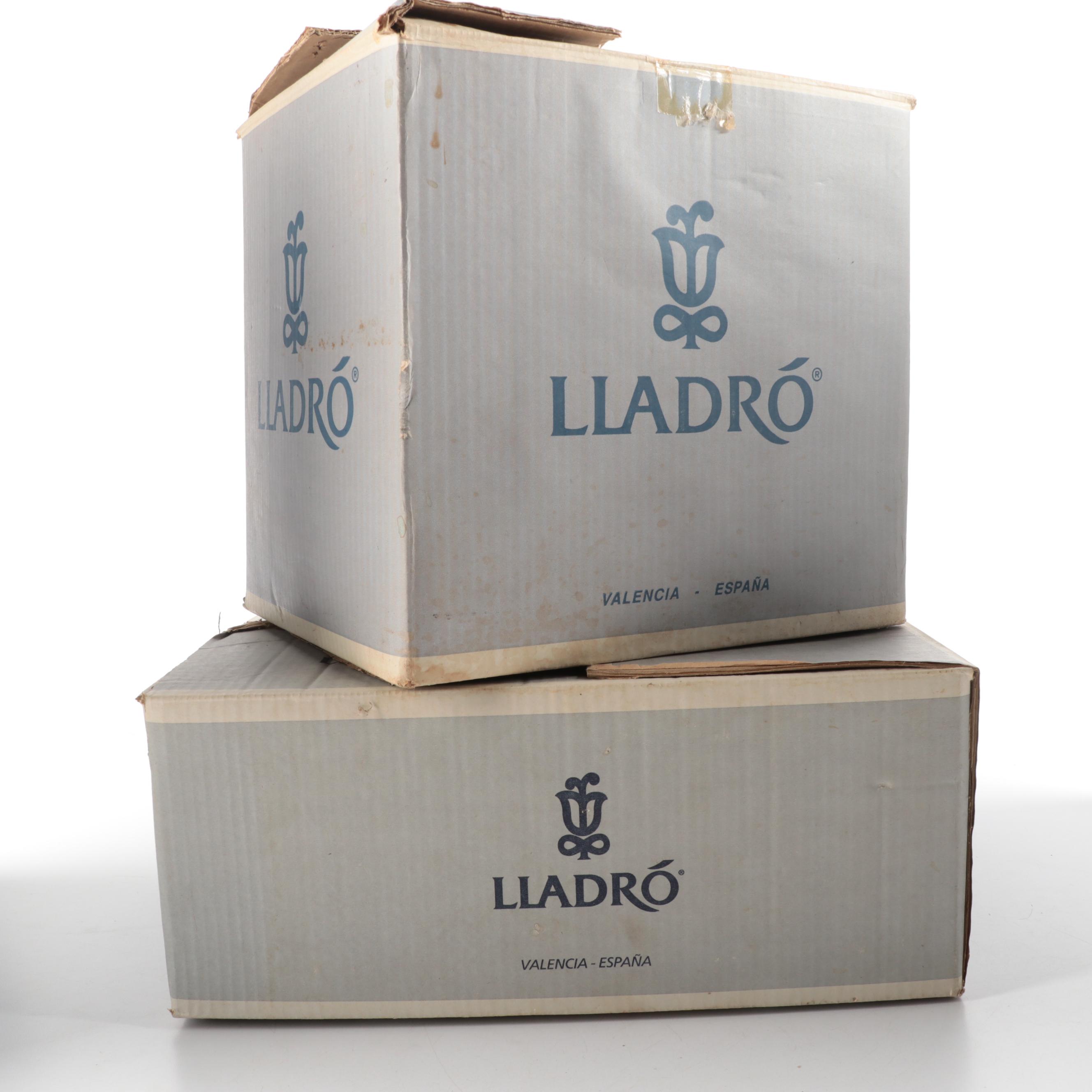 Lladró "The Loving Family" and "Gabriel the Archangel" Porcelain Figurines