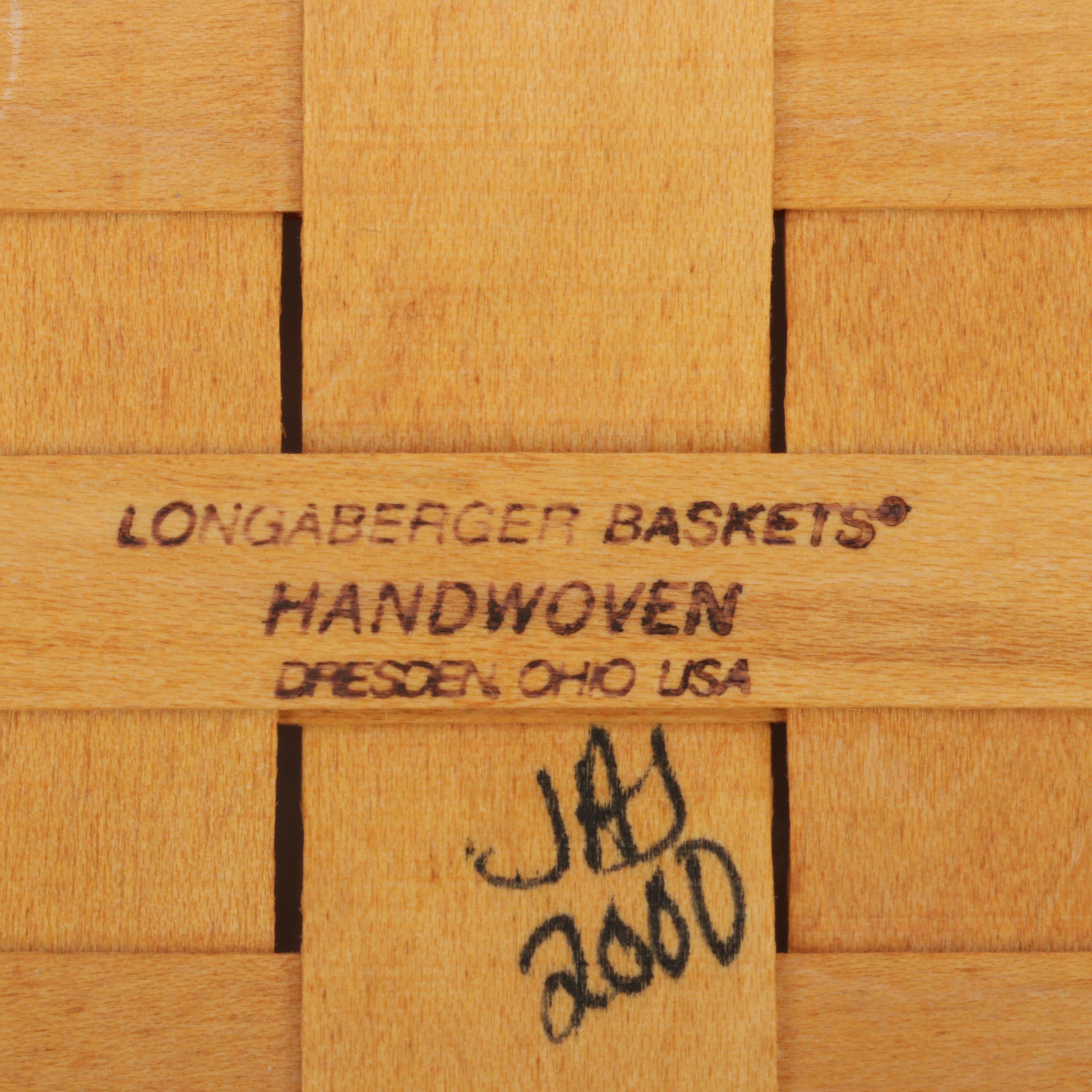 Longaberger Classic "Cracker Basket" With ProMatch Serving Board, and More