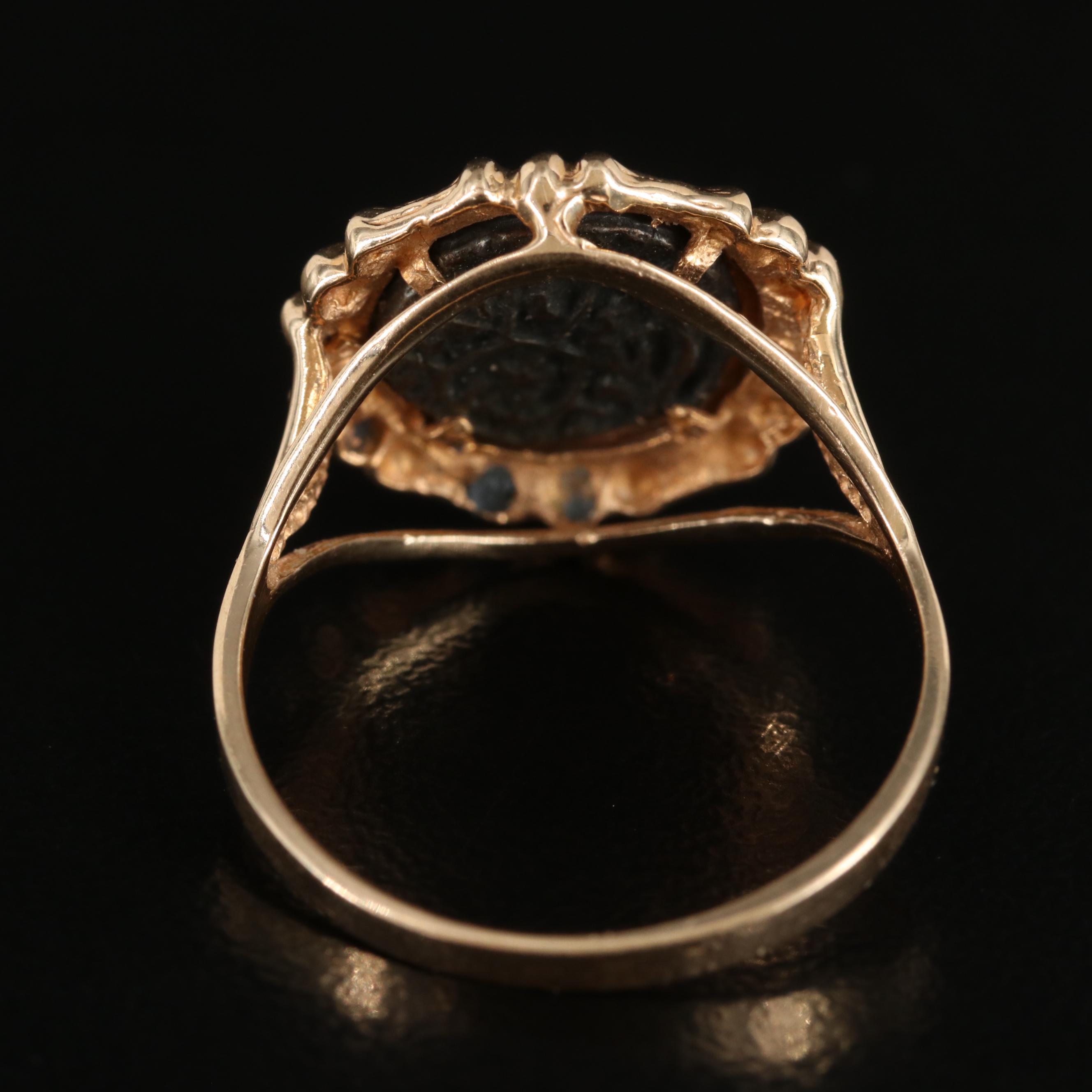 14K Ring with Replica Sterling Coin