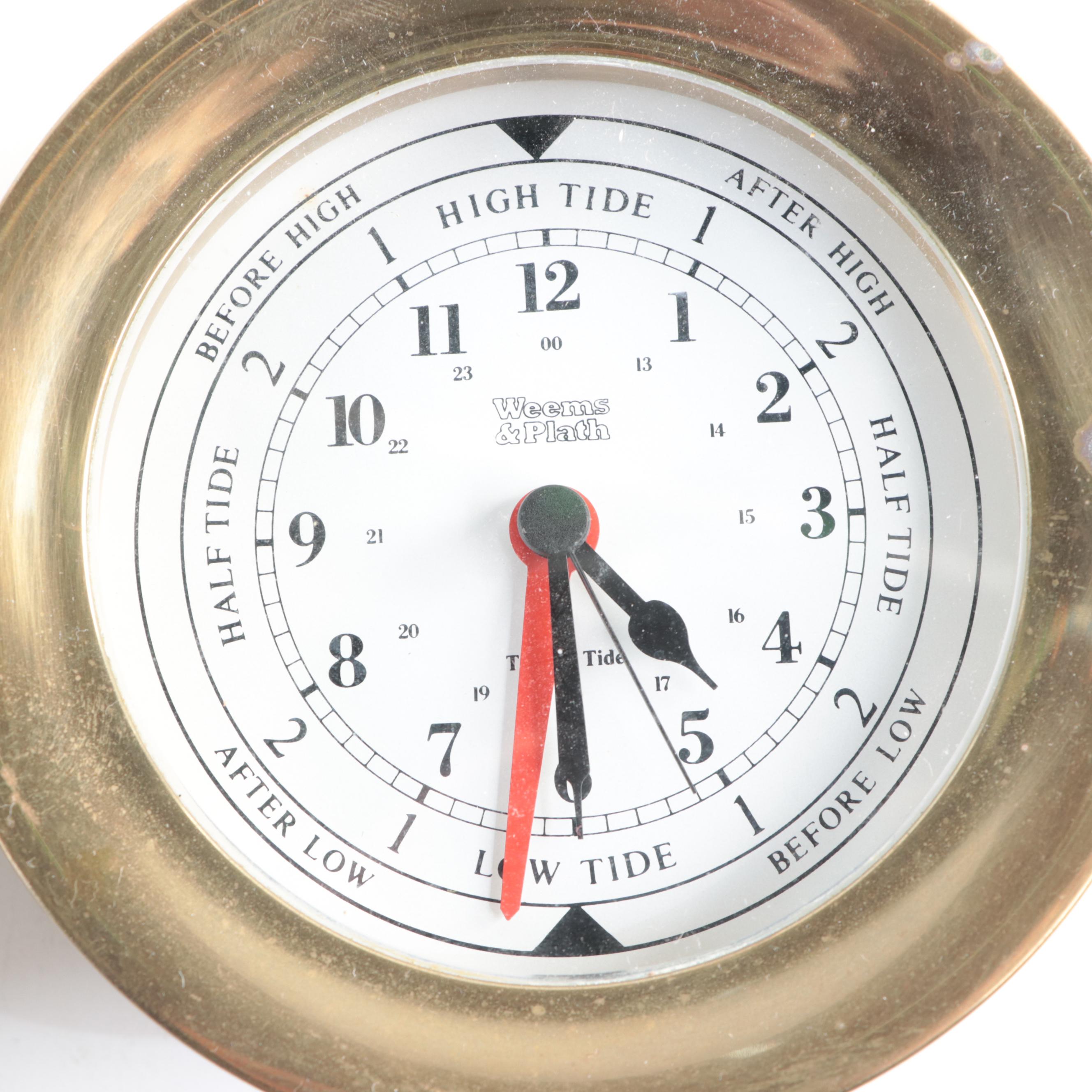 Weems & Plath "Atlantis" Brass Time & Tide Clock, and Barometer EBTH