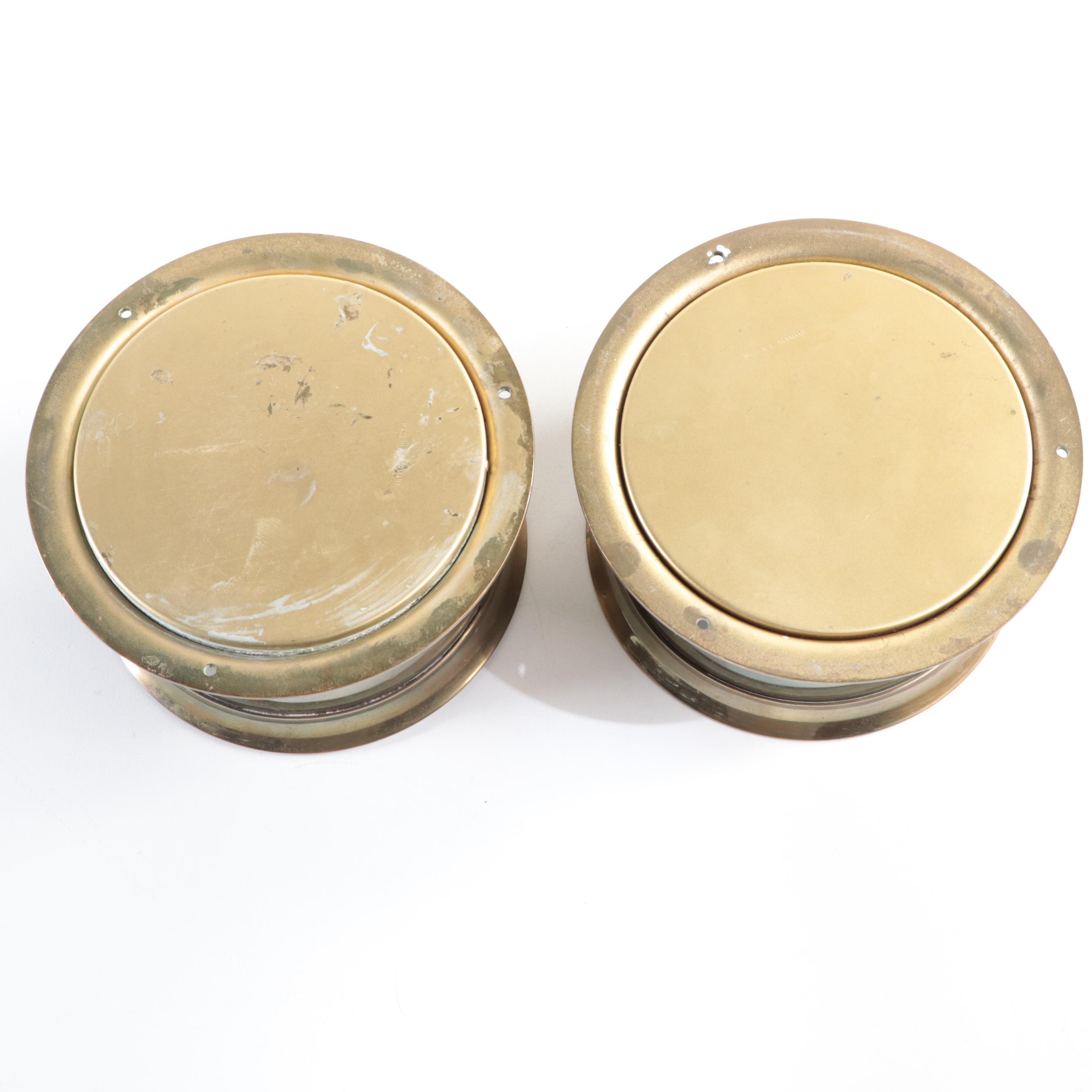 Weems & Plath "Atlantis" Brass Time & Tide Clock, and Barometer