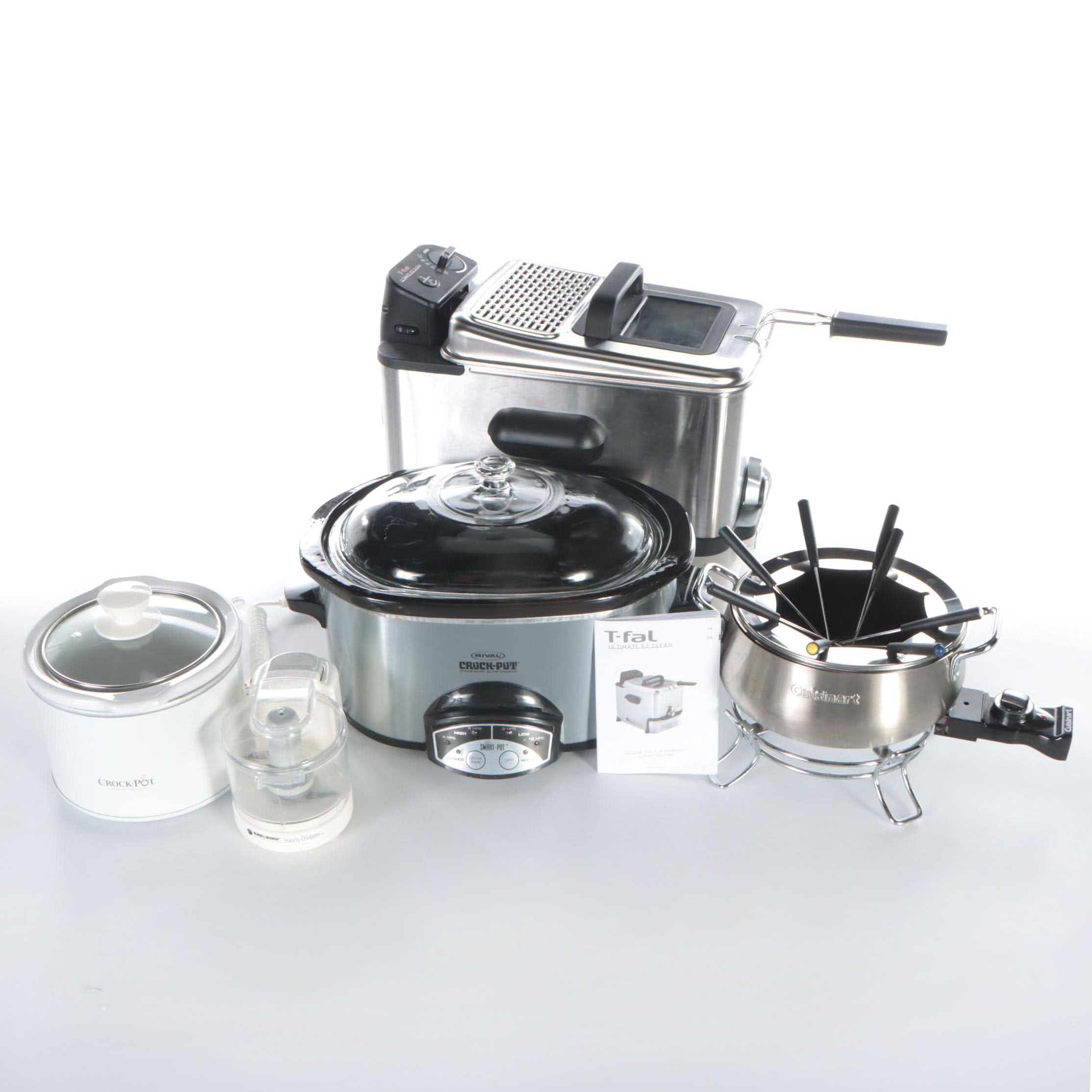 Tfal Deep Fryer with Rival CrockPot and Other Small Kitchen