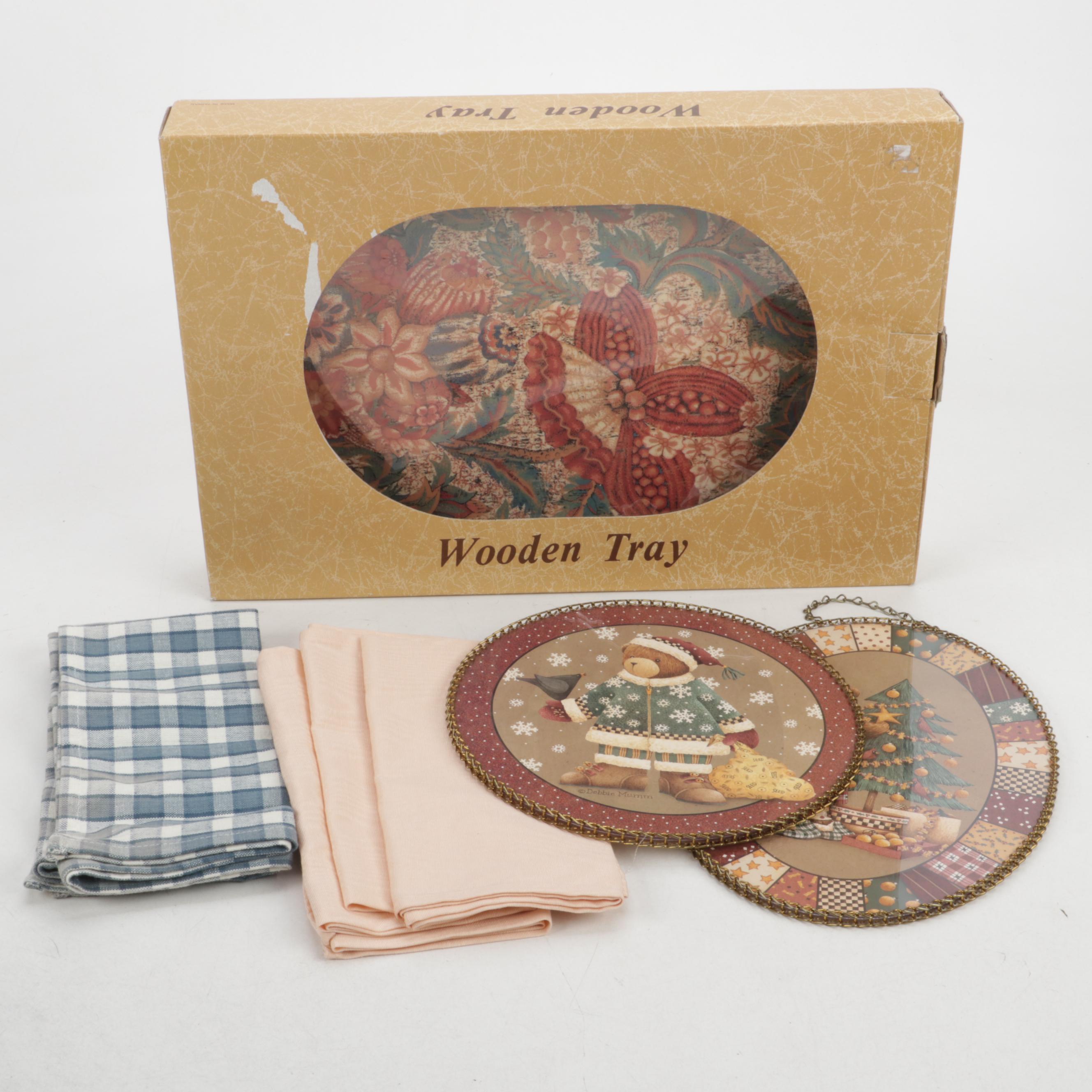 Longaberger Classic "Cracker Basket" With ProMatch Serving Board, and More