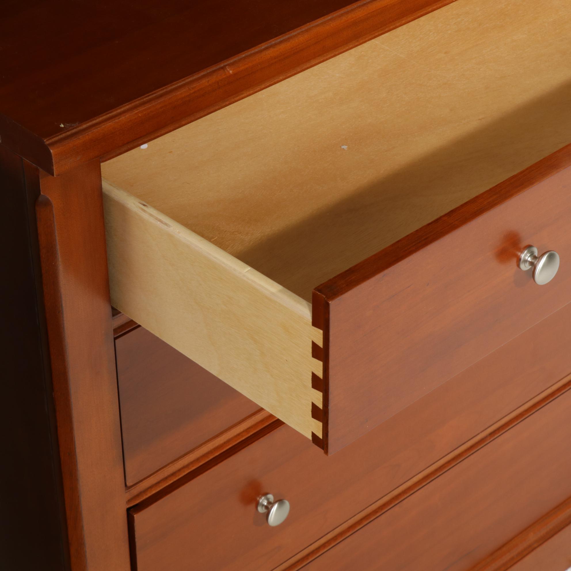 Thomasville Cherry Bookcases with File Storage and Draw-Leaf Work Surface