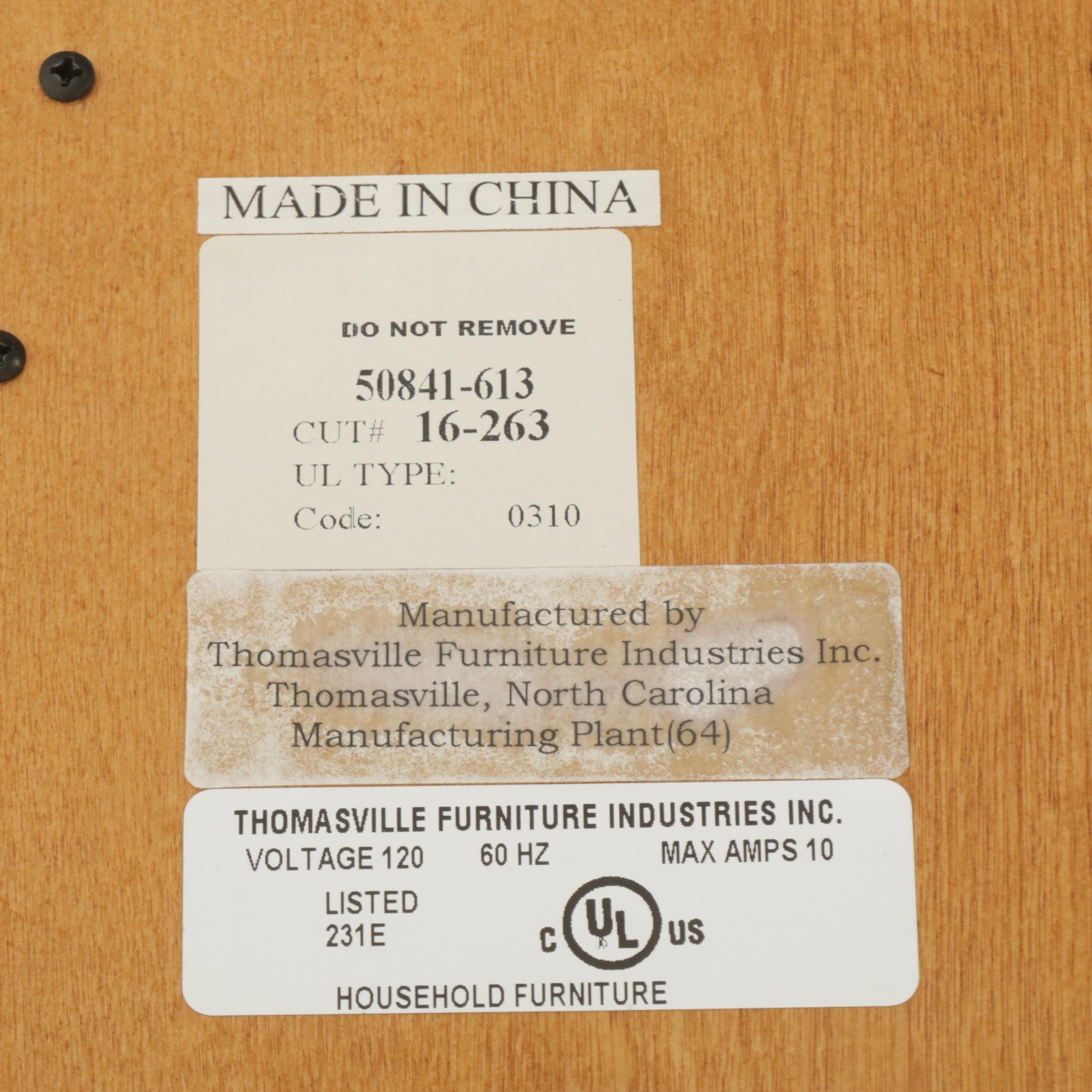 Thomasville Cherry Bookcases with File Storage and Draw-Leaf Work Surface