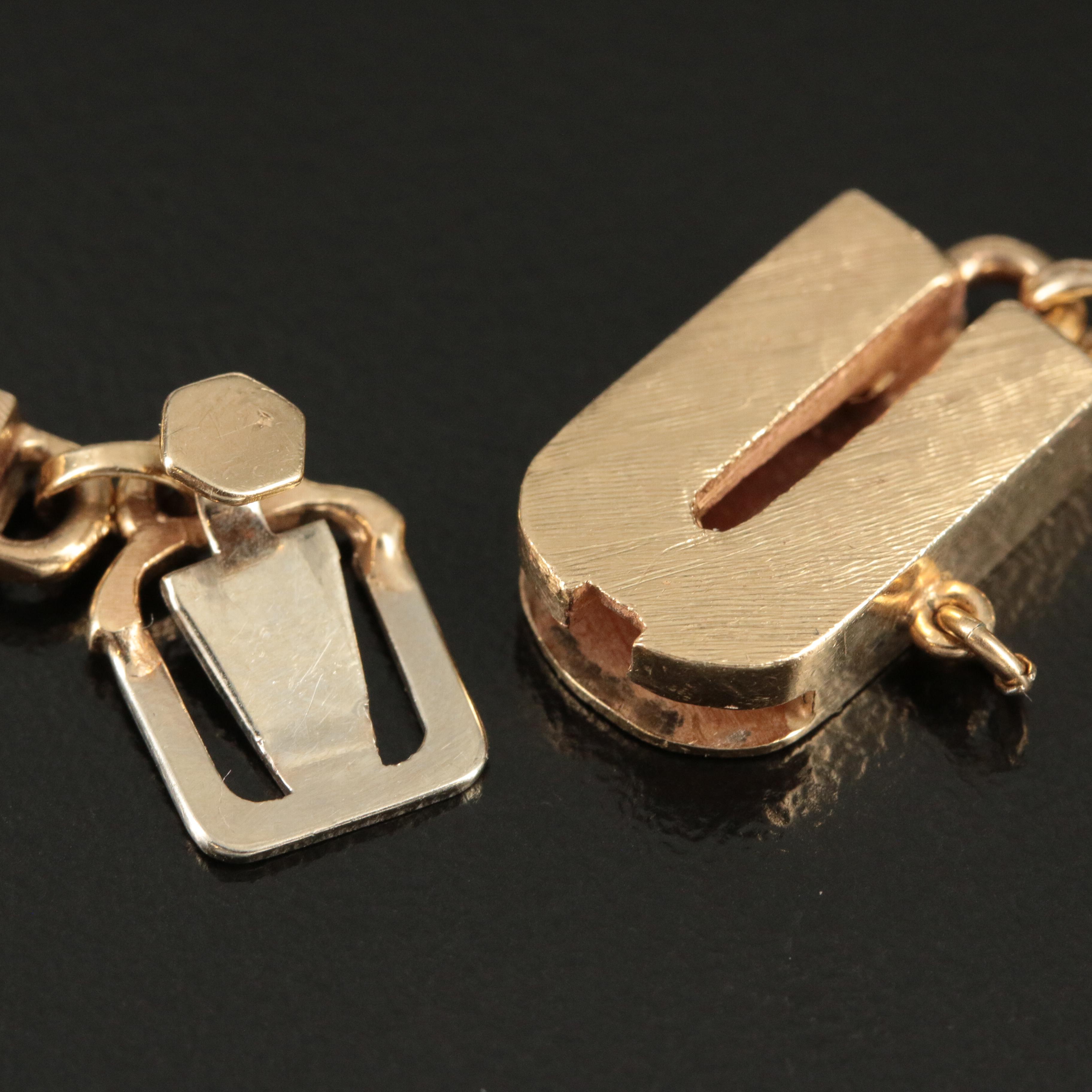 Vintage Lucien Piccard 14K "I LOVE YOU" Bracelet
