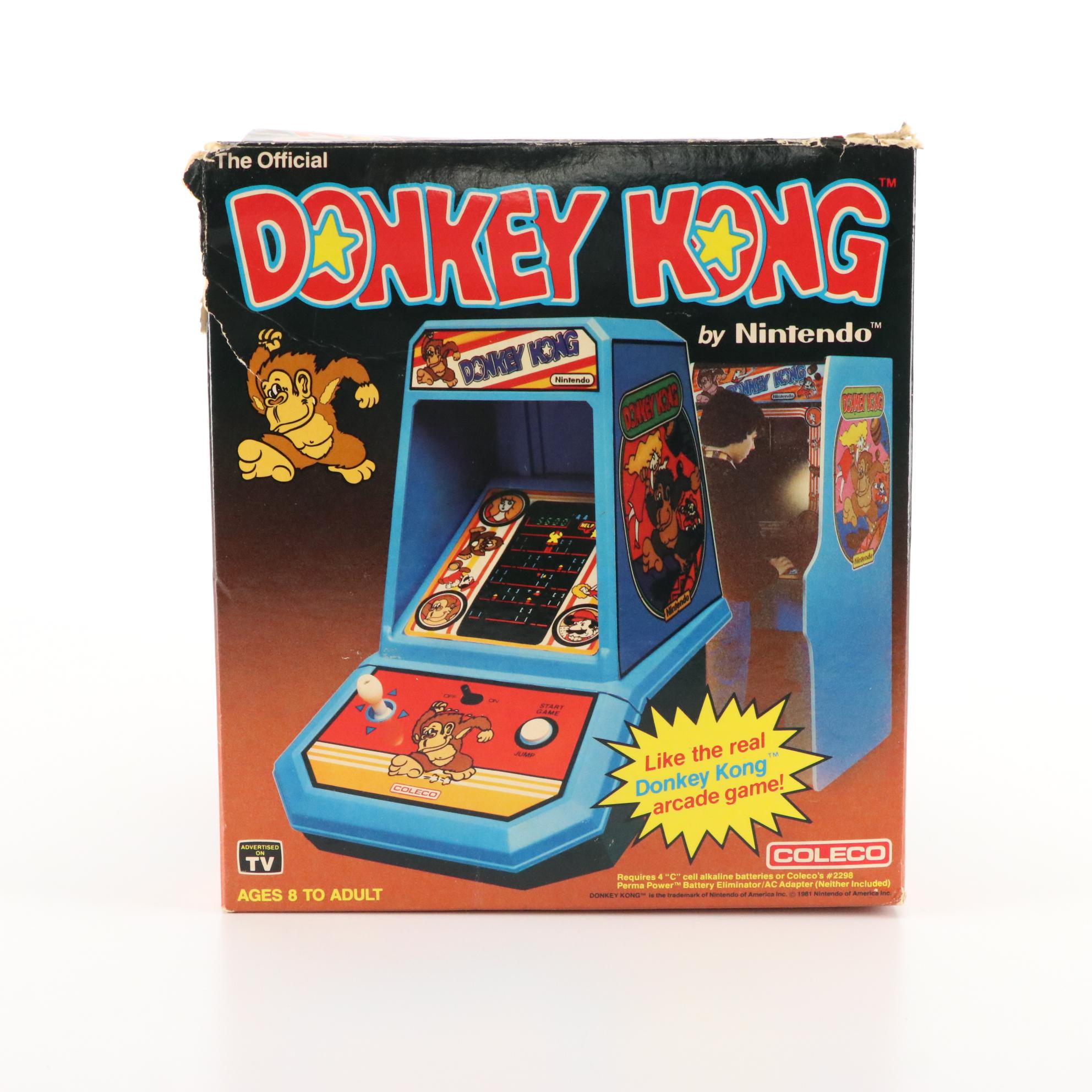 Nintendo Donkey Kong Coleco Battery Operated Miniature Arcade Game