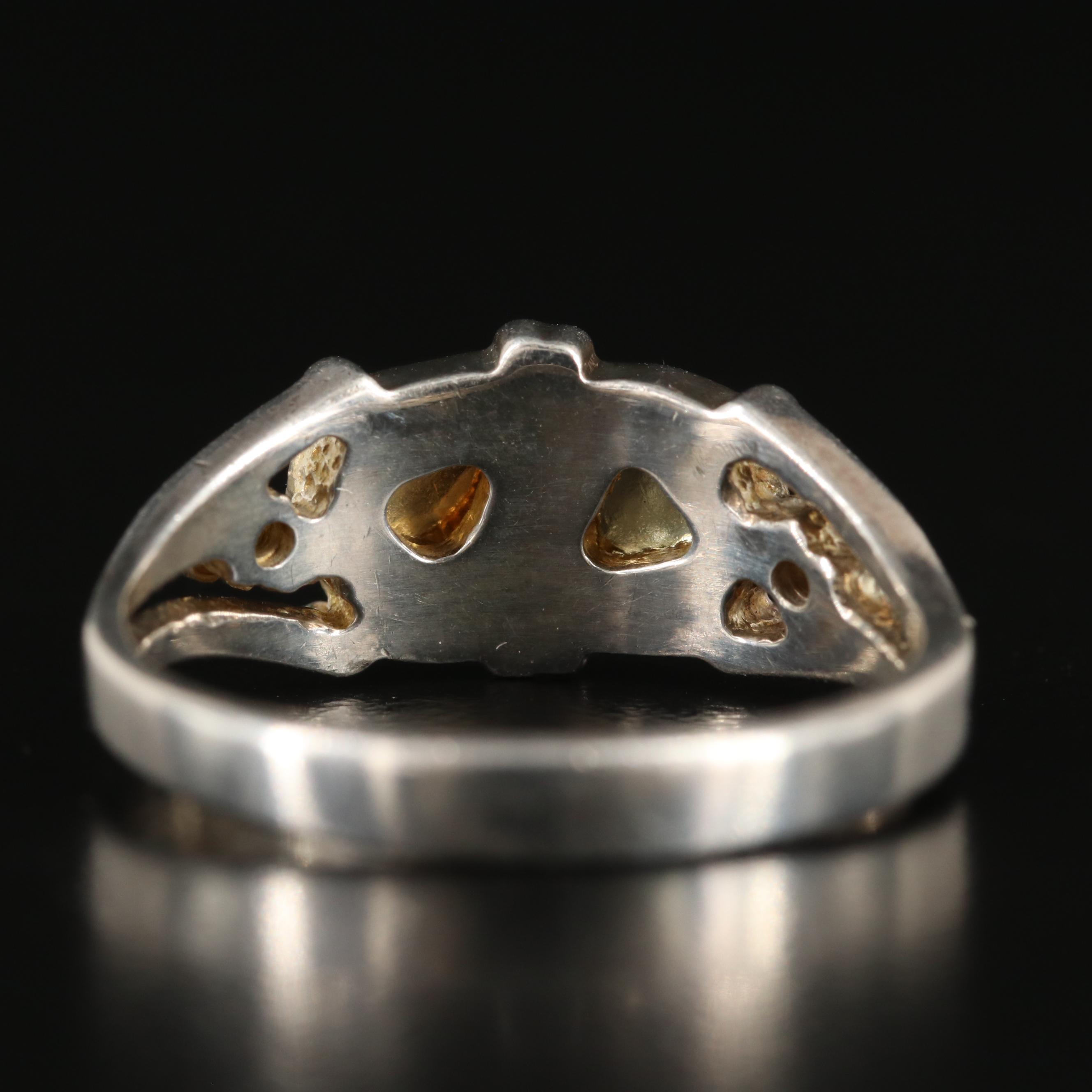 Sterling Ring with 12K Rose and Yellow Gold Accents