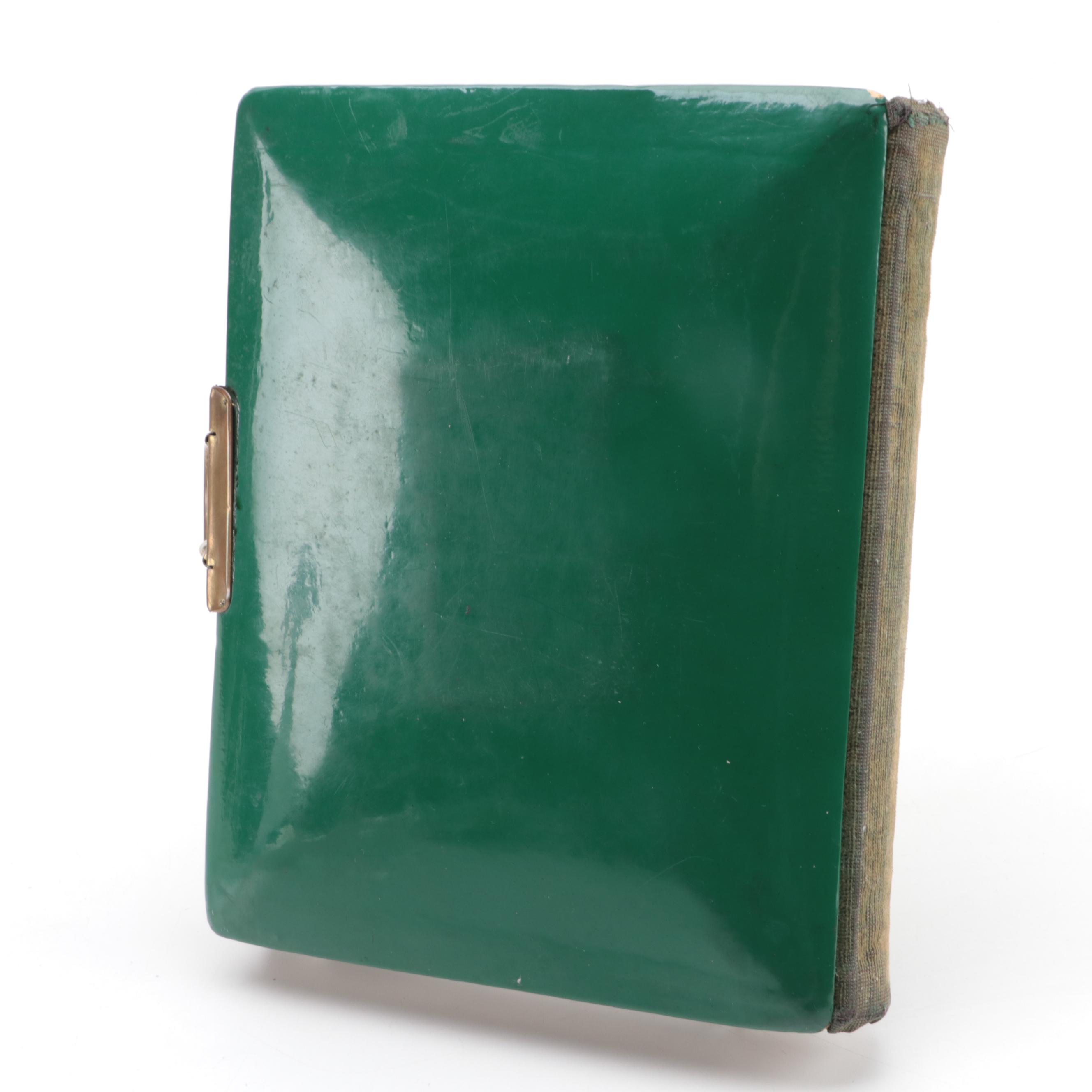 Victorian Art Nouveau Photograph Album with Crocheted and Embroidered Linens