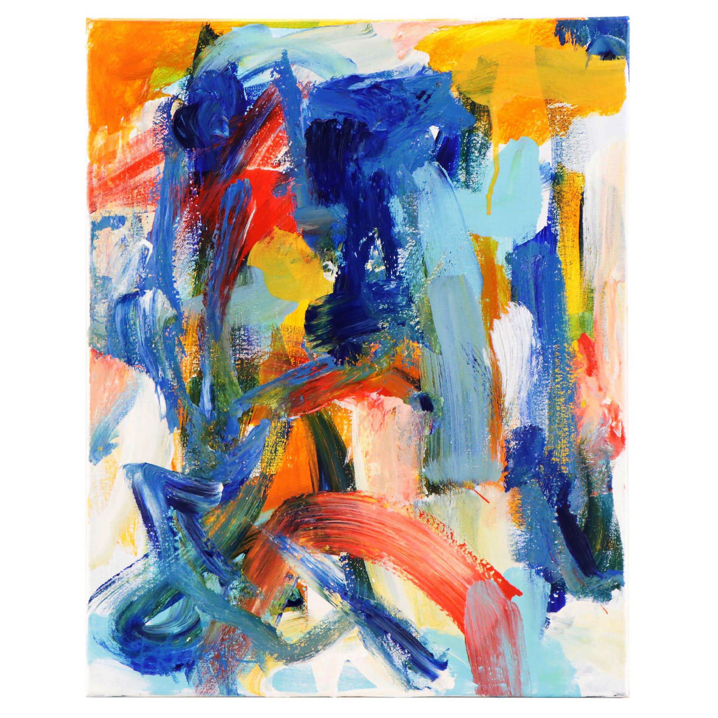 Robbie Kemper Abstract Acrylic Painting "Wafting," 21st Century