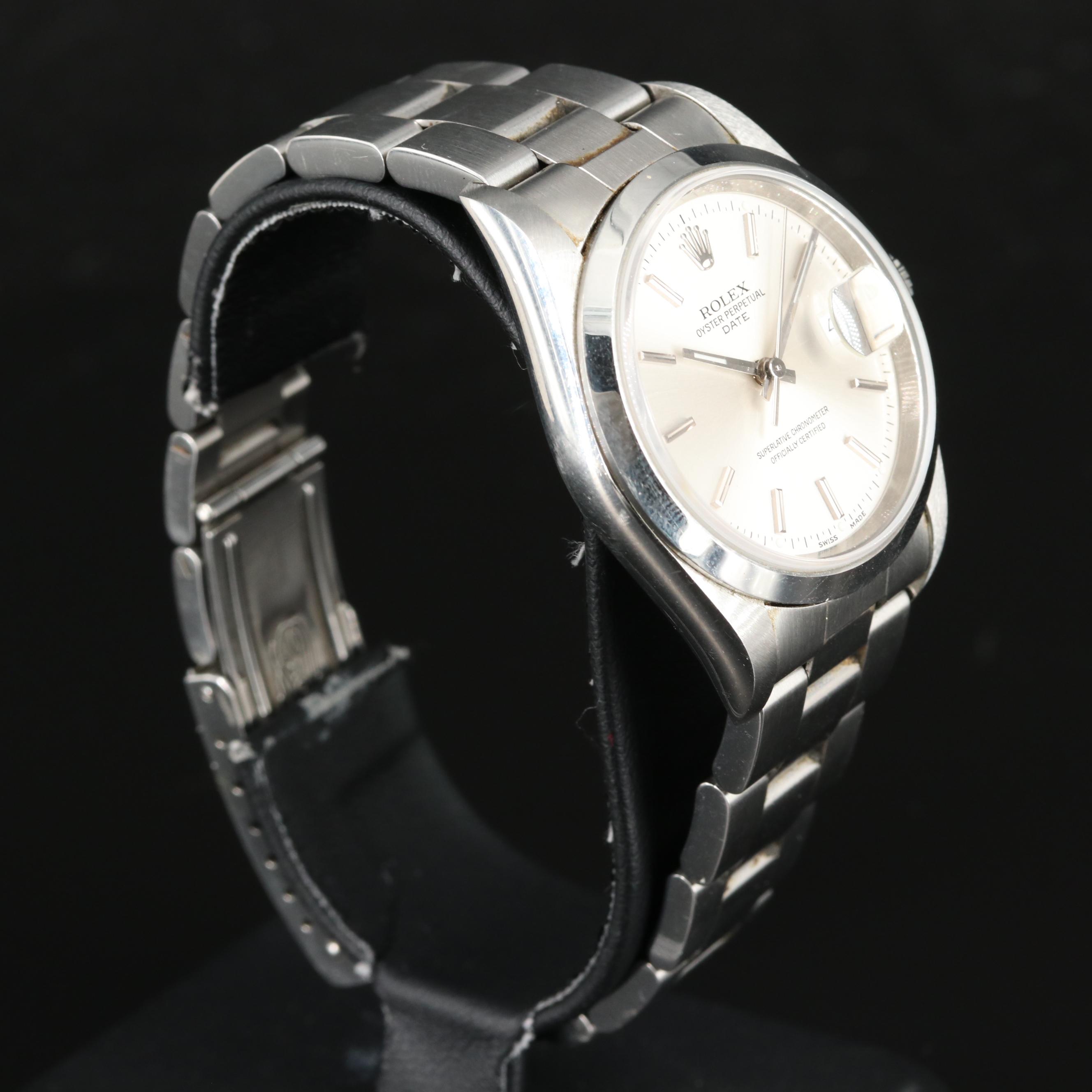 2005 Rolex Oyster Perpetual Date Stainless Steel Watch