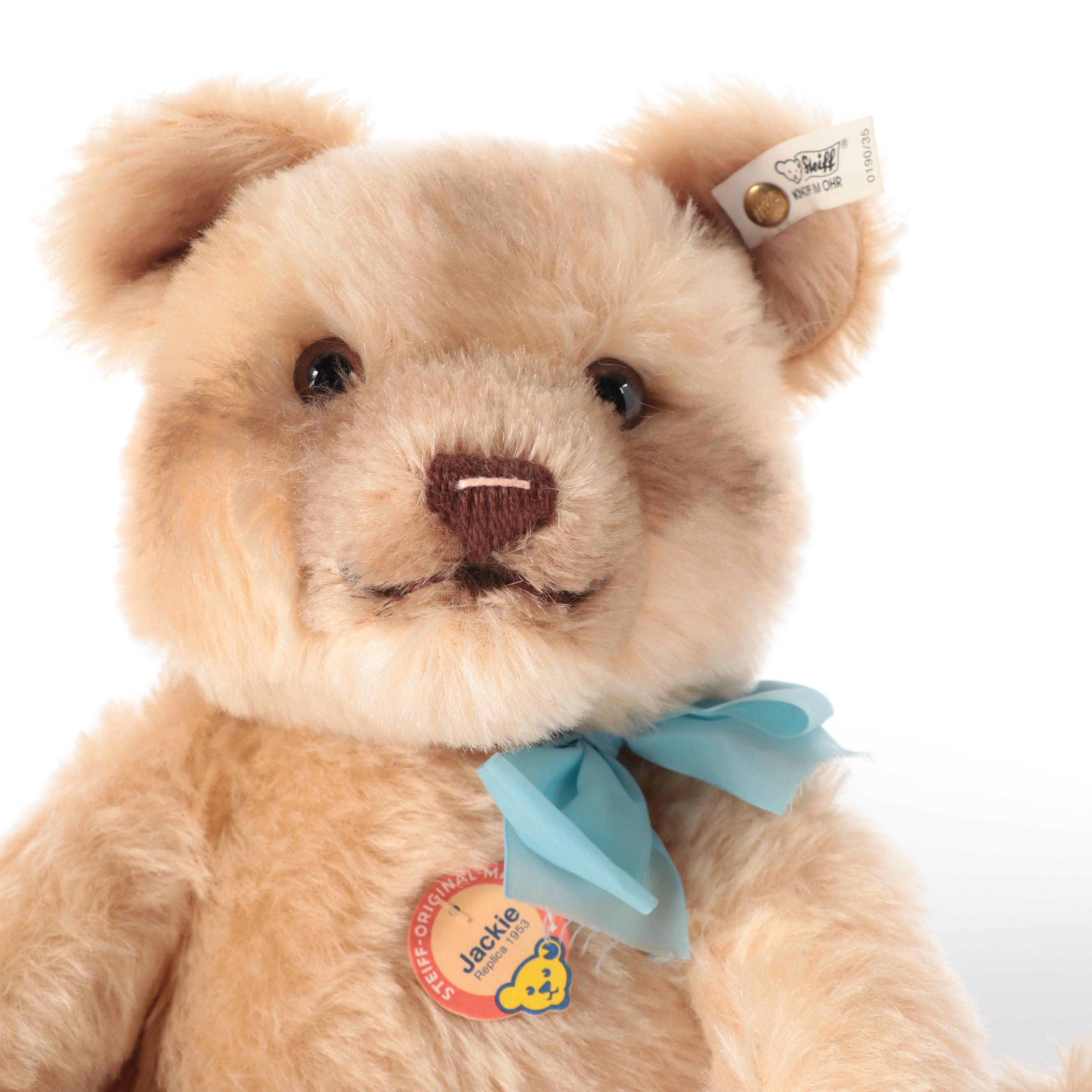 Steiff "Jackie" Mohair Teddy Bears Replica 1953 and "Original Teddy Bear"