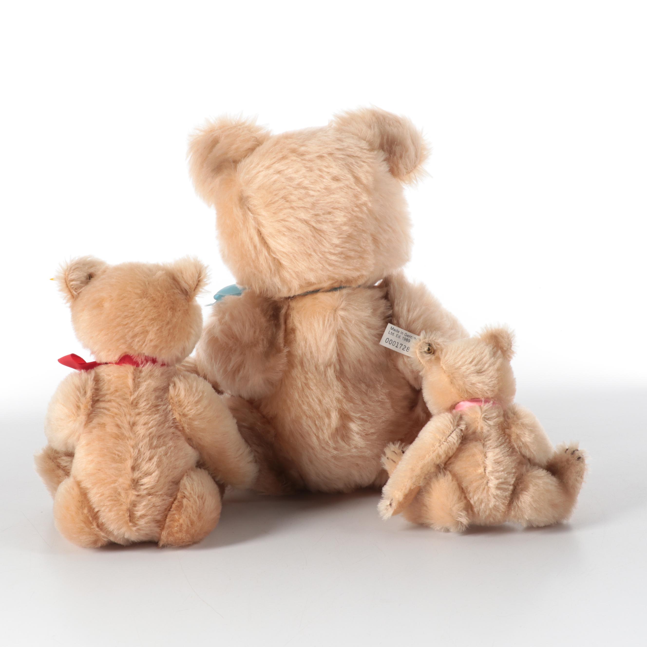 Steiff "Jackie" Mohair Teddy Bears Replica 1953 and "Original Teddy Bear"