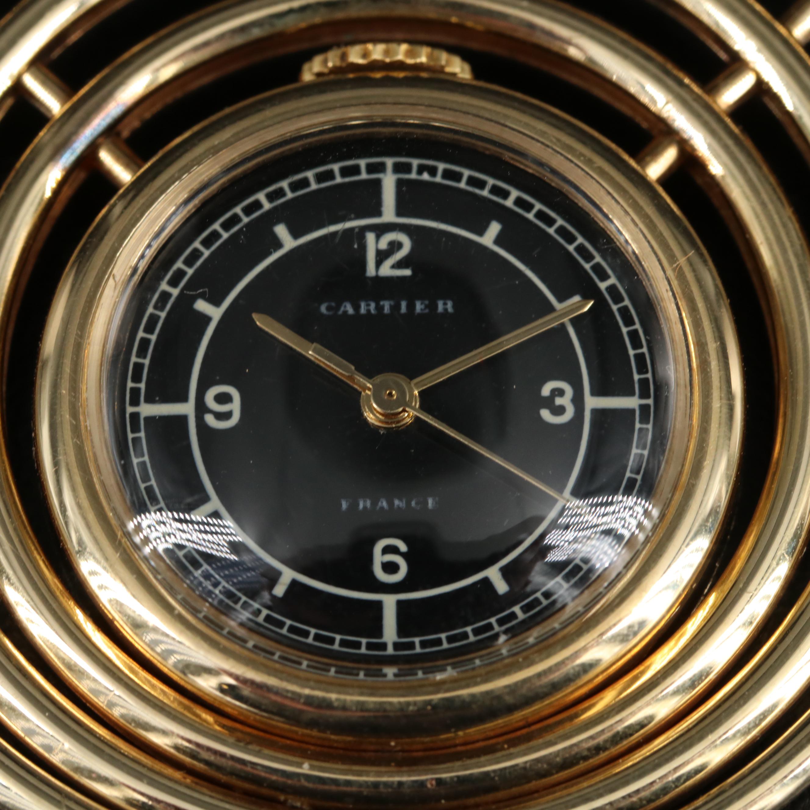 14K Cartier Quartz Pendant Watch with Retrofit Movement