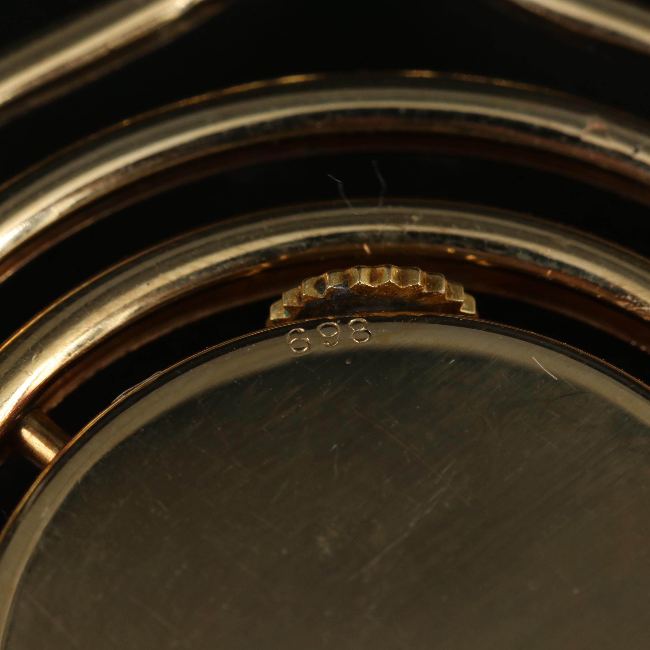 14K Cartier Quartz Pendant Watch with Retrofit Movement