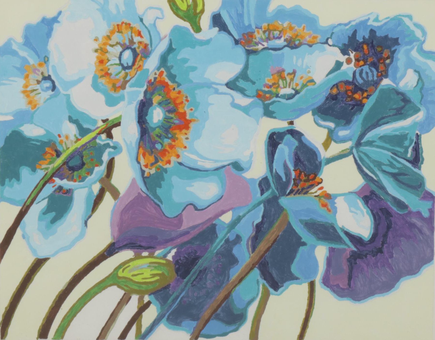 Floral Still Life Acrylic Painting