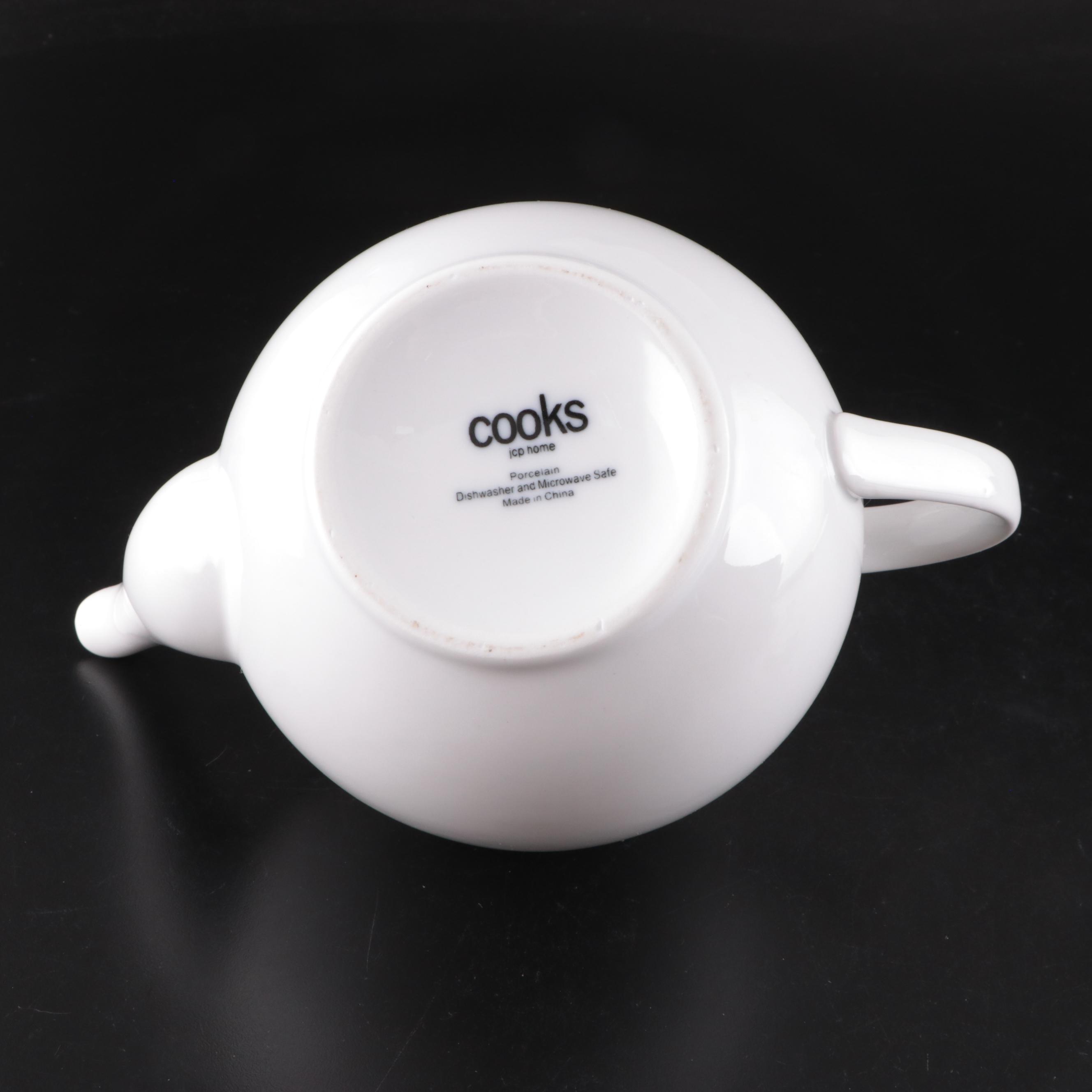 JCP Home Cooks and Other White Porcelain Dinnerware and Serving Pieces