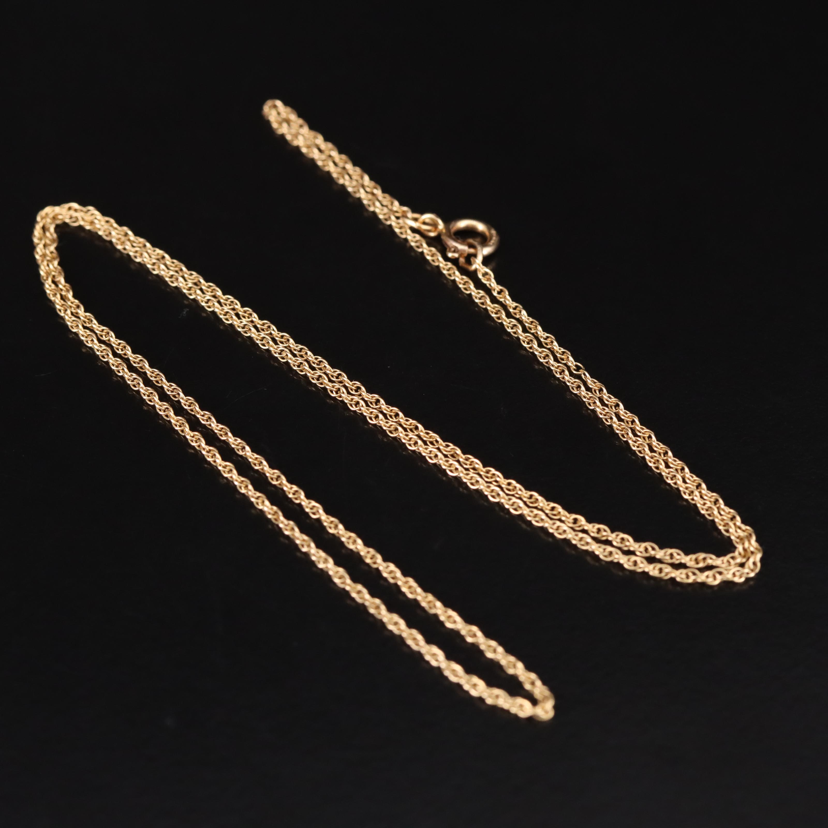 Gold-Filled Rope Chain Necklace
