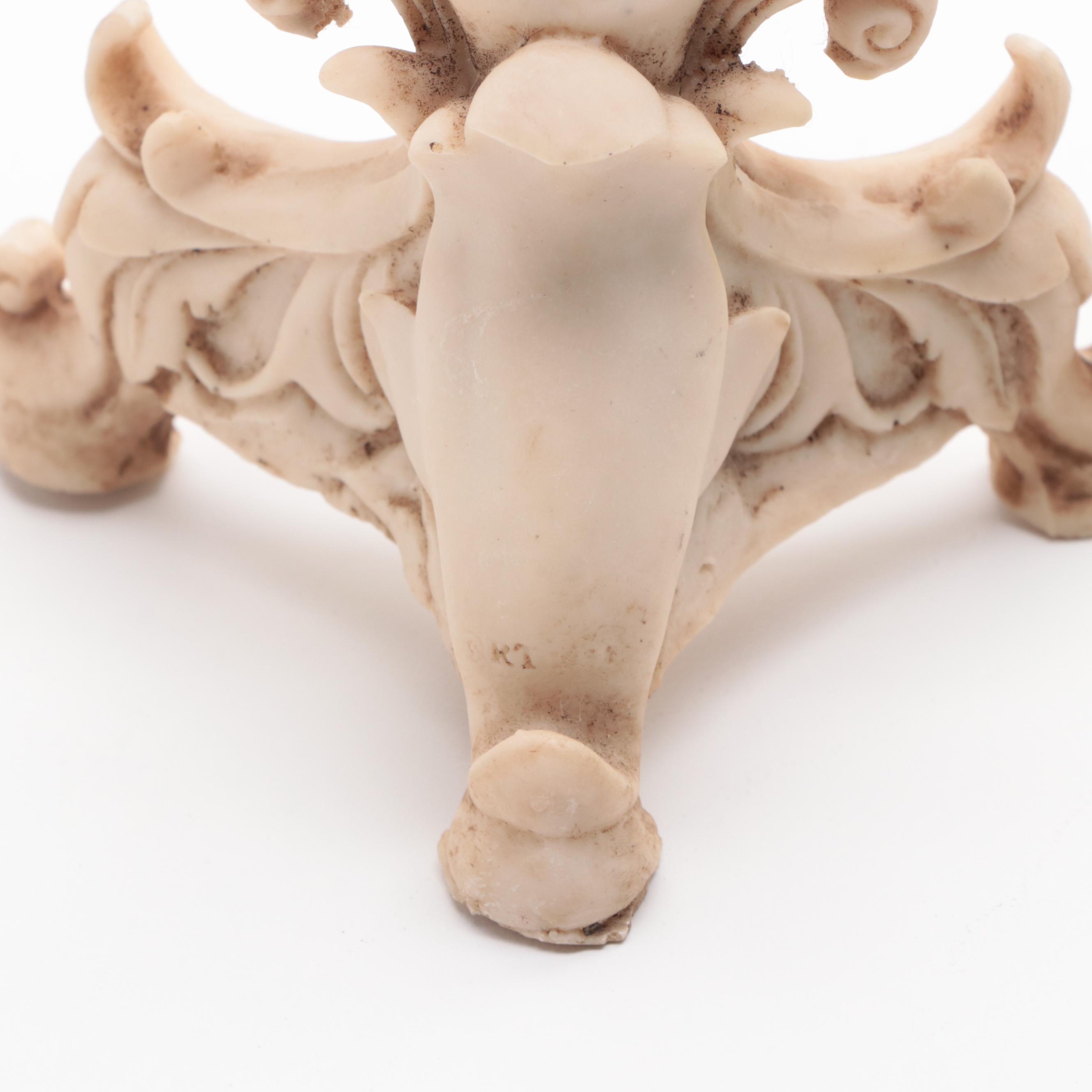 Brass, Resin and Olivewood Israeli Souvenir Crucifixes and Box