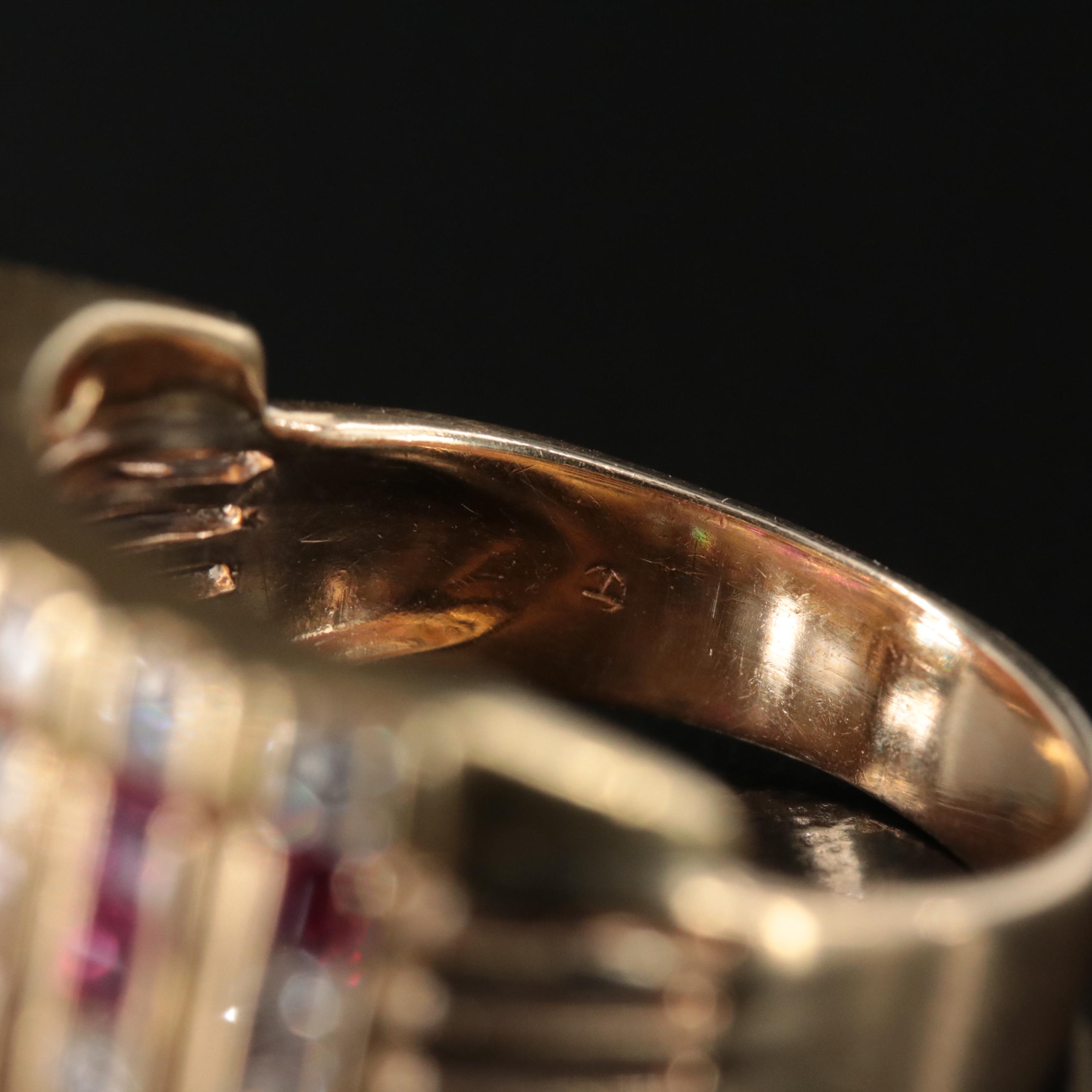 18K Diamond and Ruby Ring