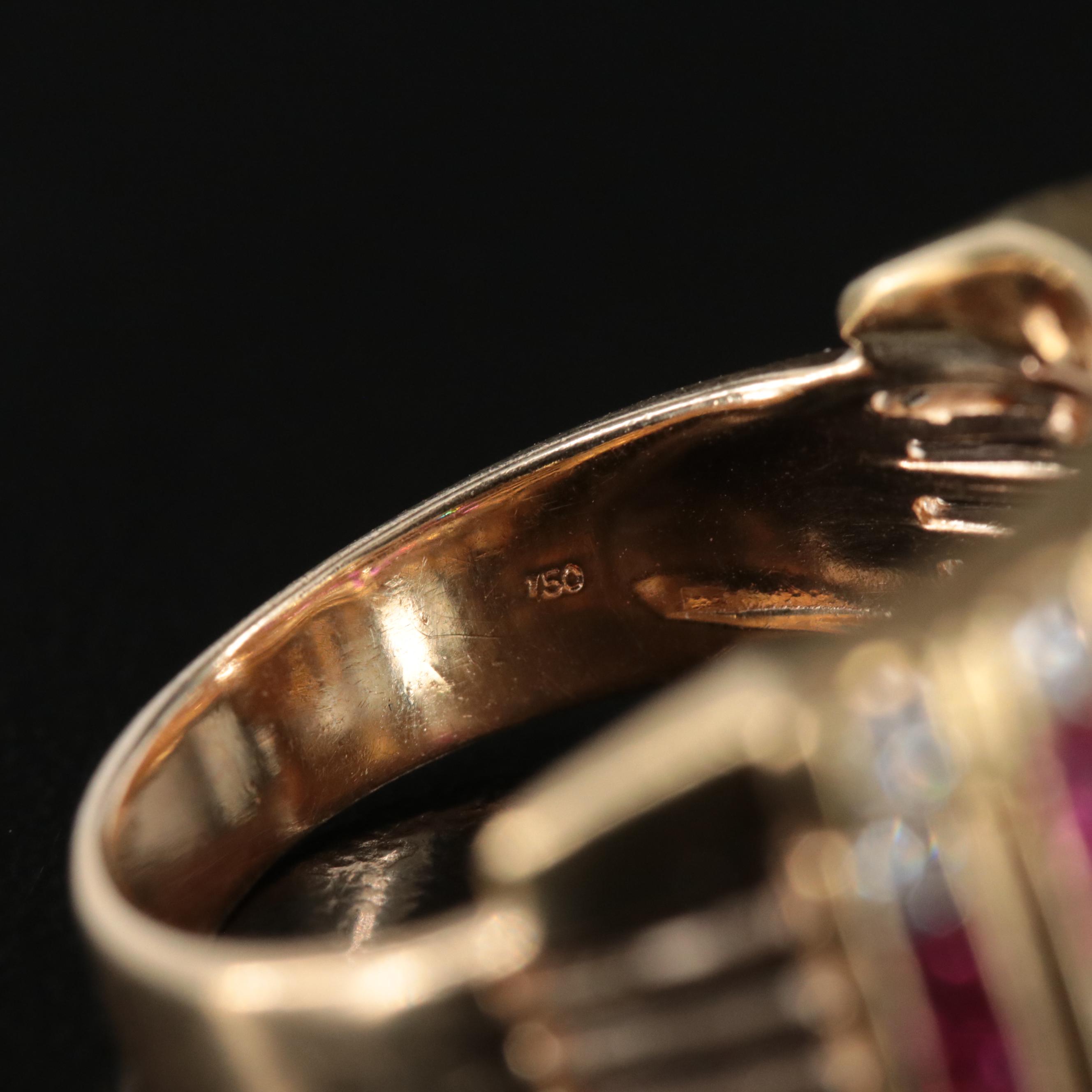 18K Diamond and Ruby Ring