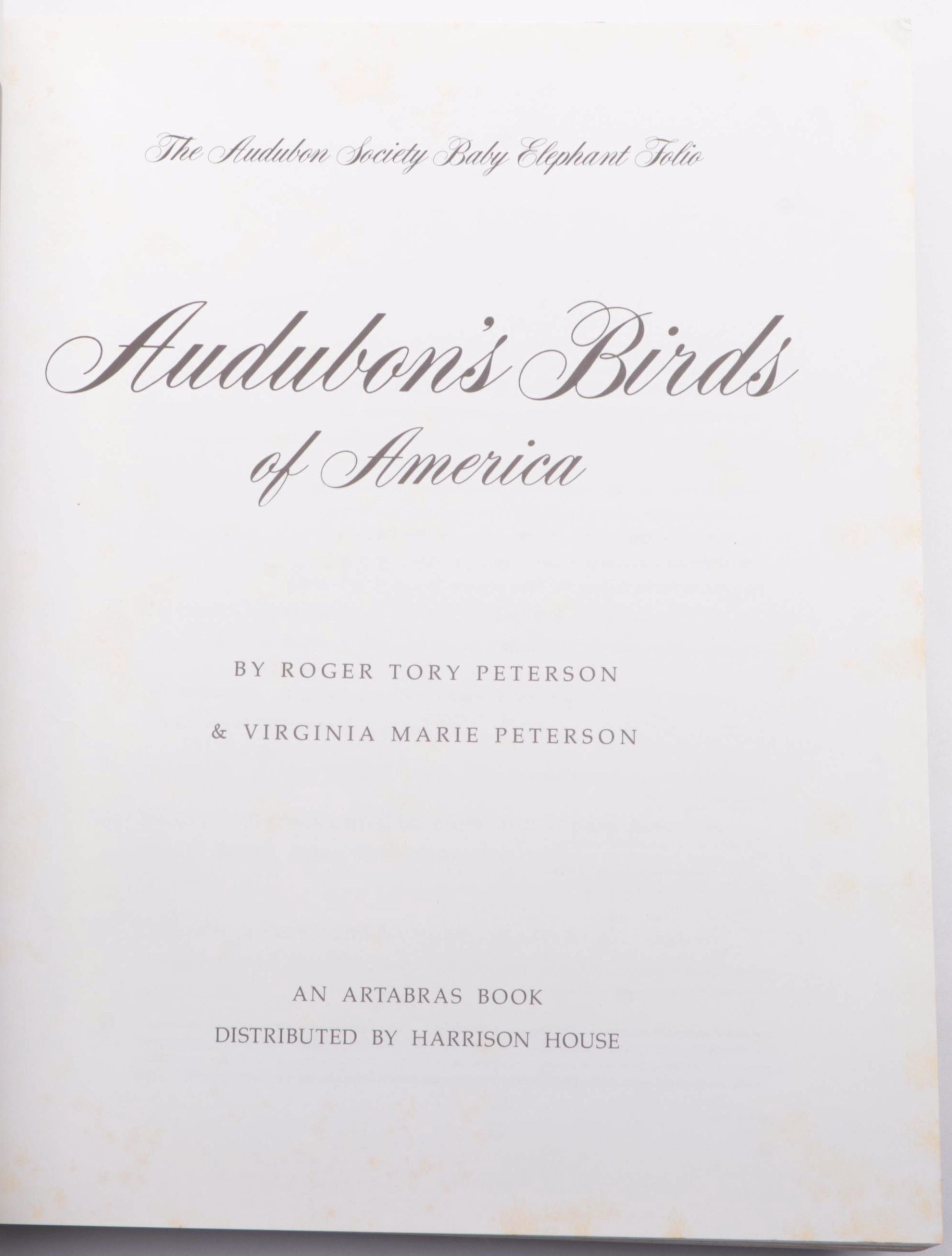 "Audubon's Birds of America" Baby Elephant Folio by the Petersons, 1985