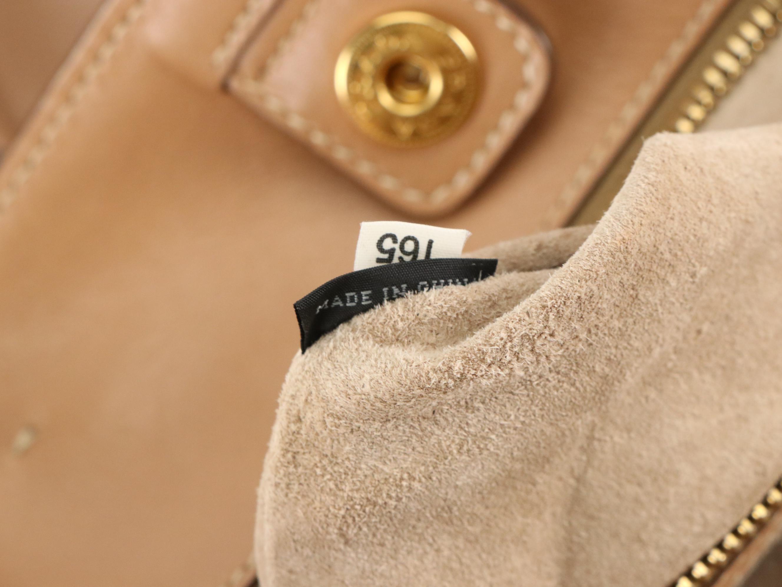 Prada Soft Calfskin Leather Two-Way Shopping Tote in Sabbia