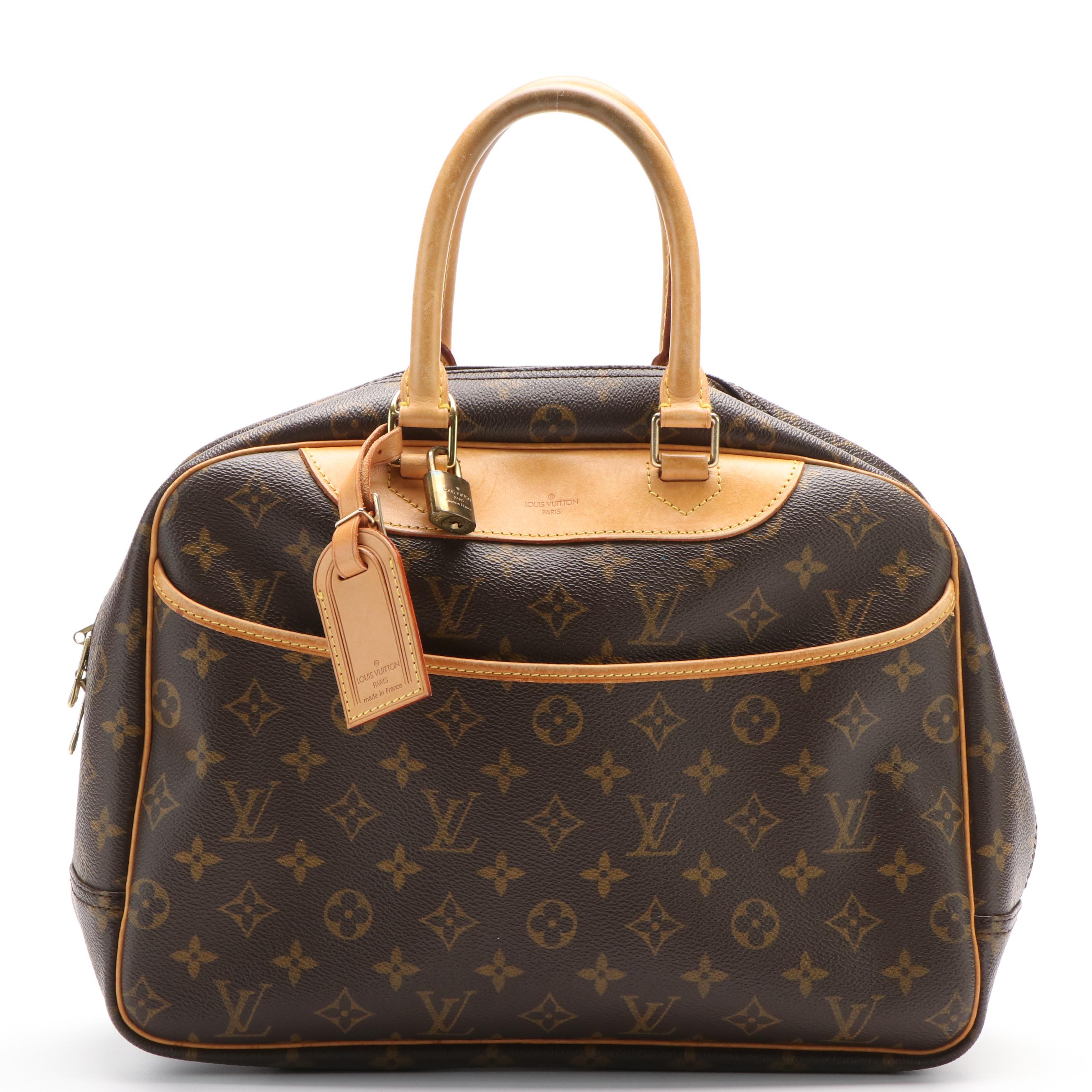 Louis Vuitton Monogram Deauville Canvas Top Handle Bag